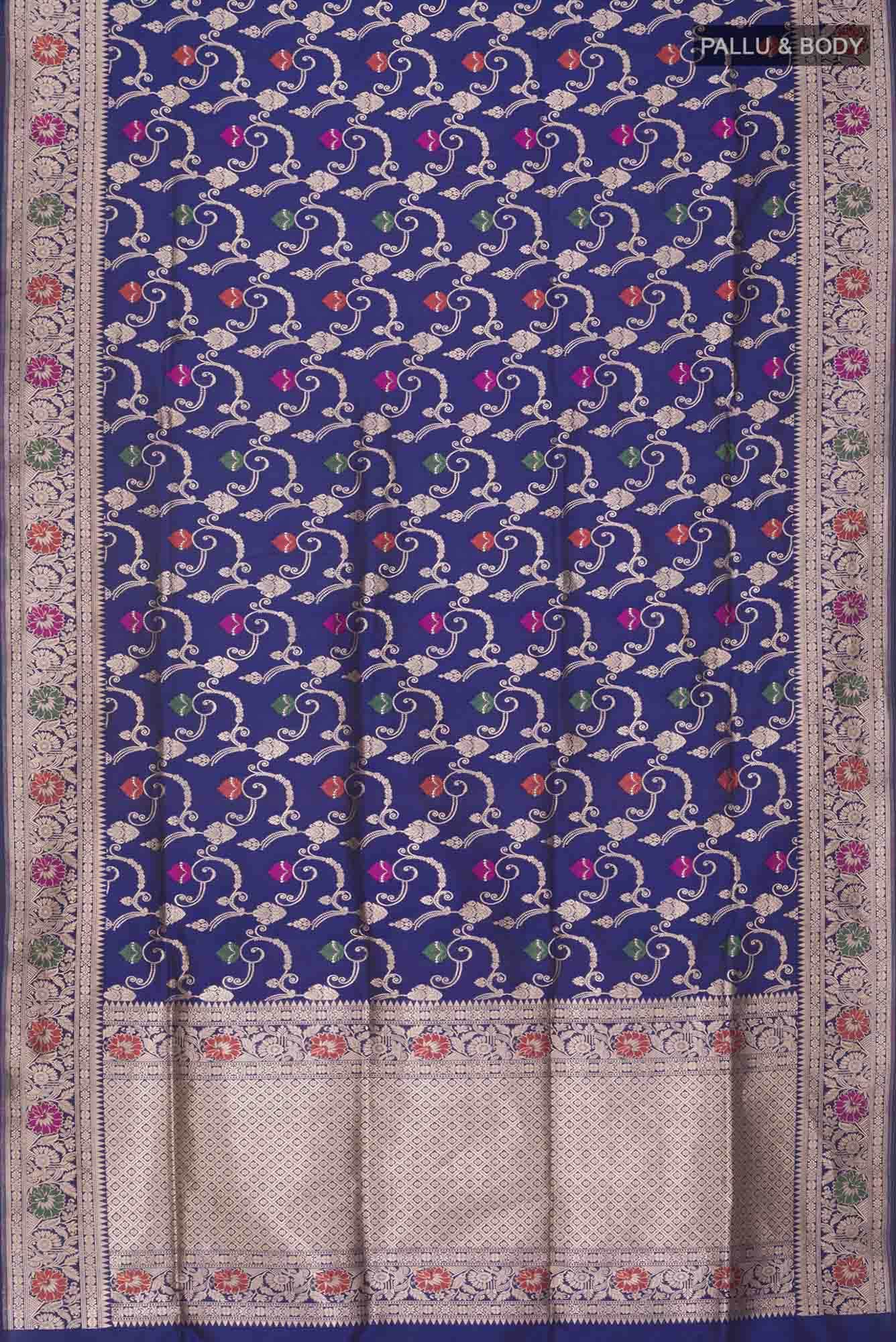 Blue Banarasi Silk Saree