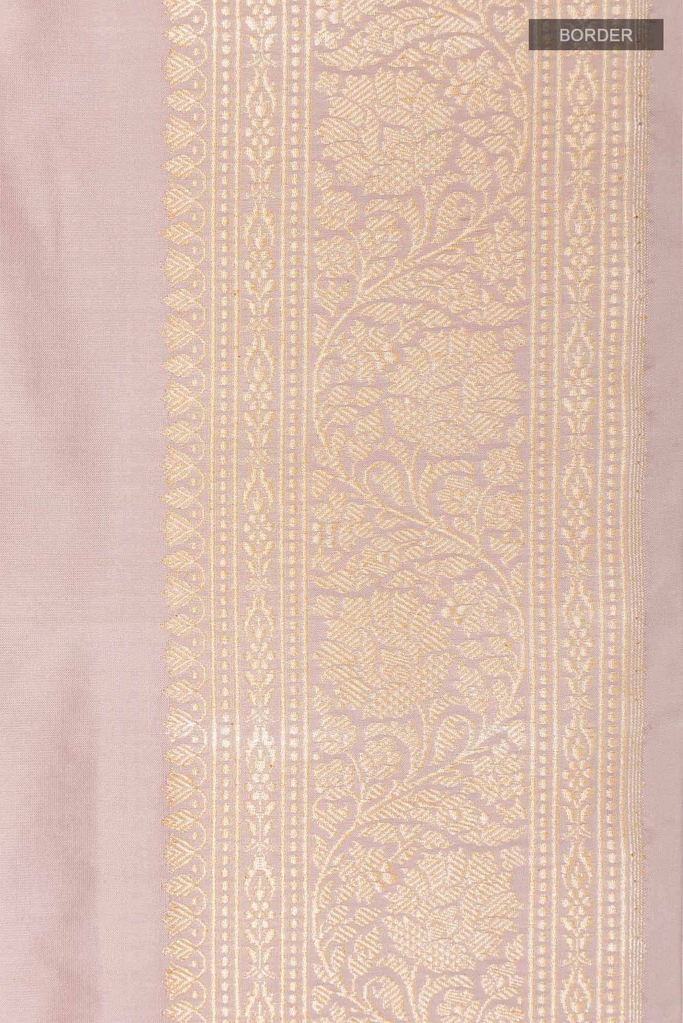 Grey Banarasi Silk Saree