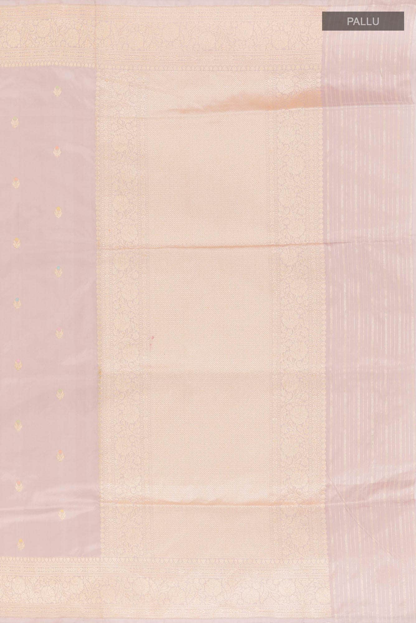 Grey Banarasi Silk Saree
