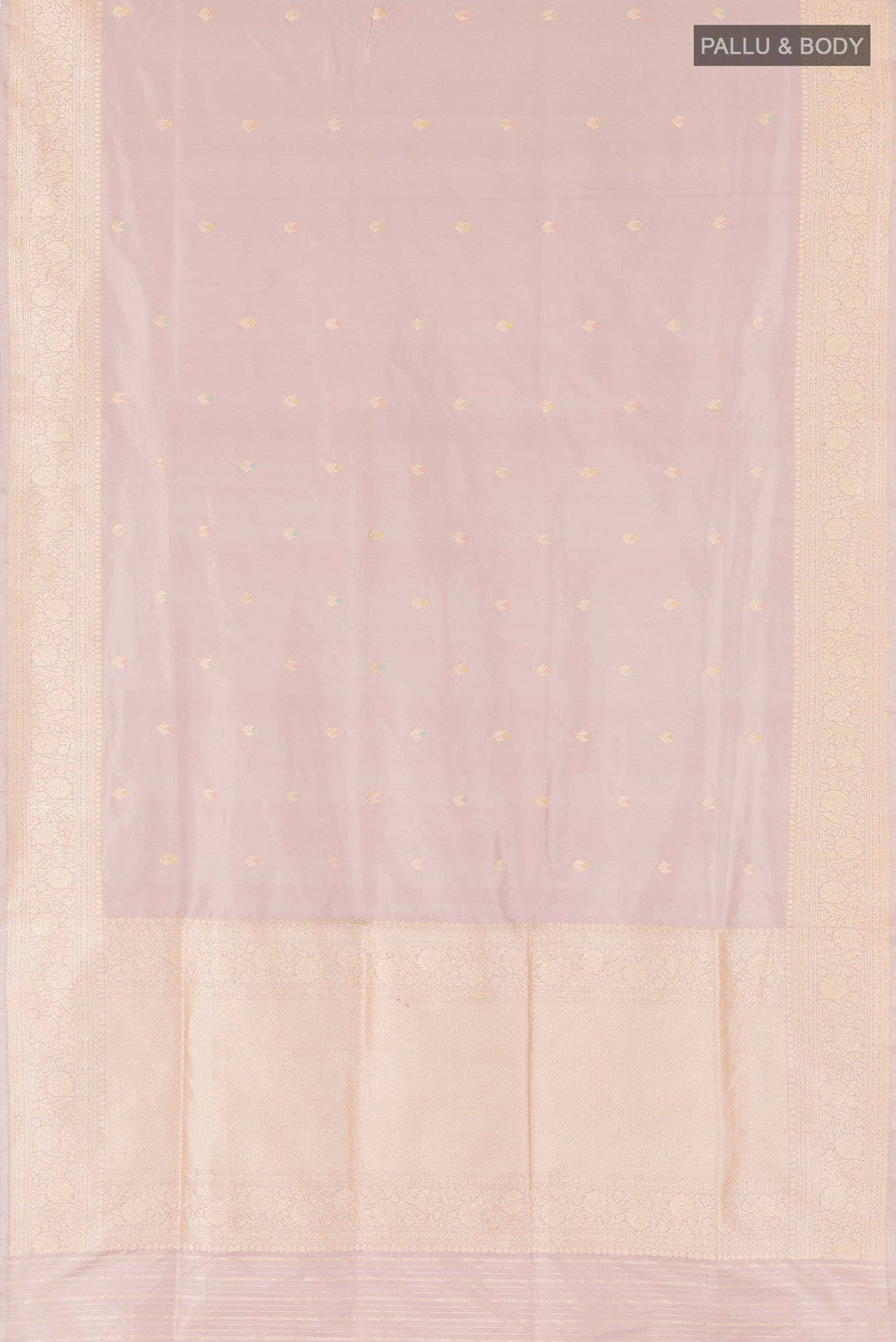 Grey Banarasi Silk Saree