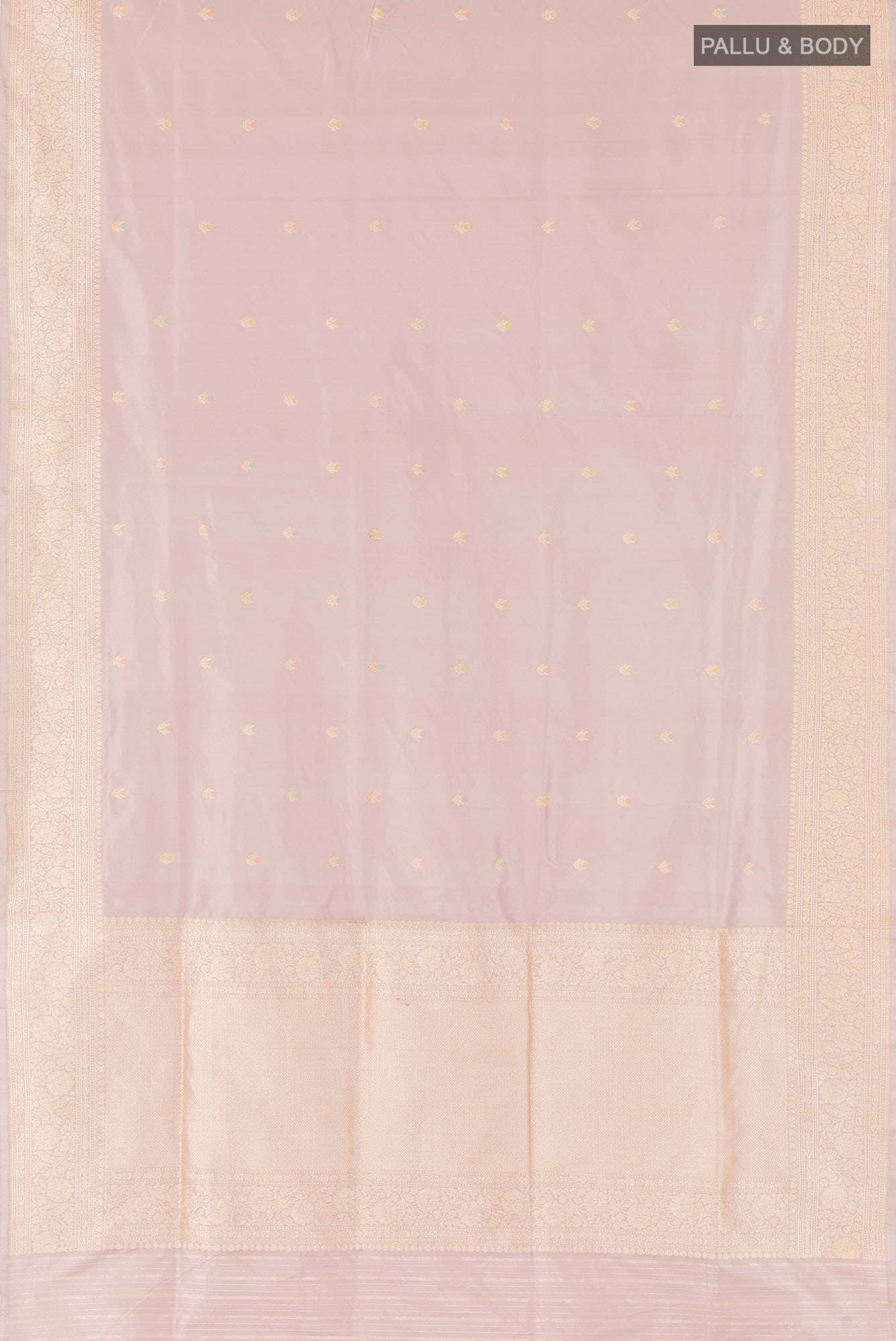 Grey Banarasi Silk Saree