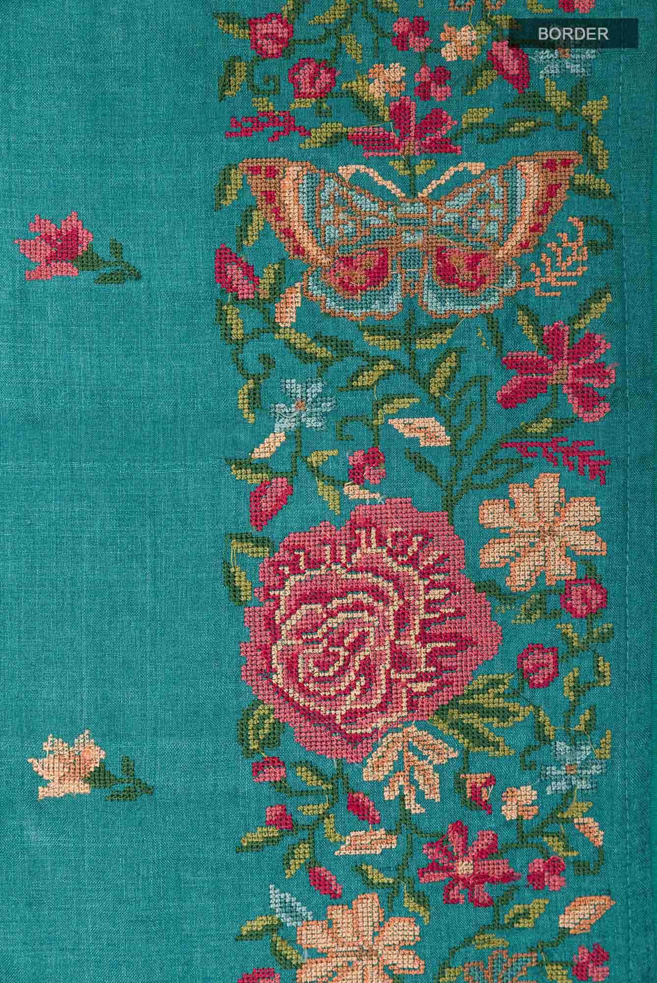 Pista Green Tussar Saree