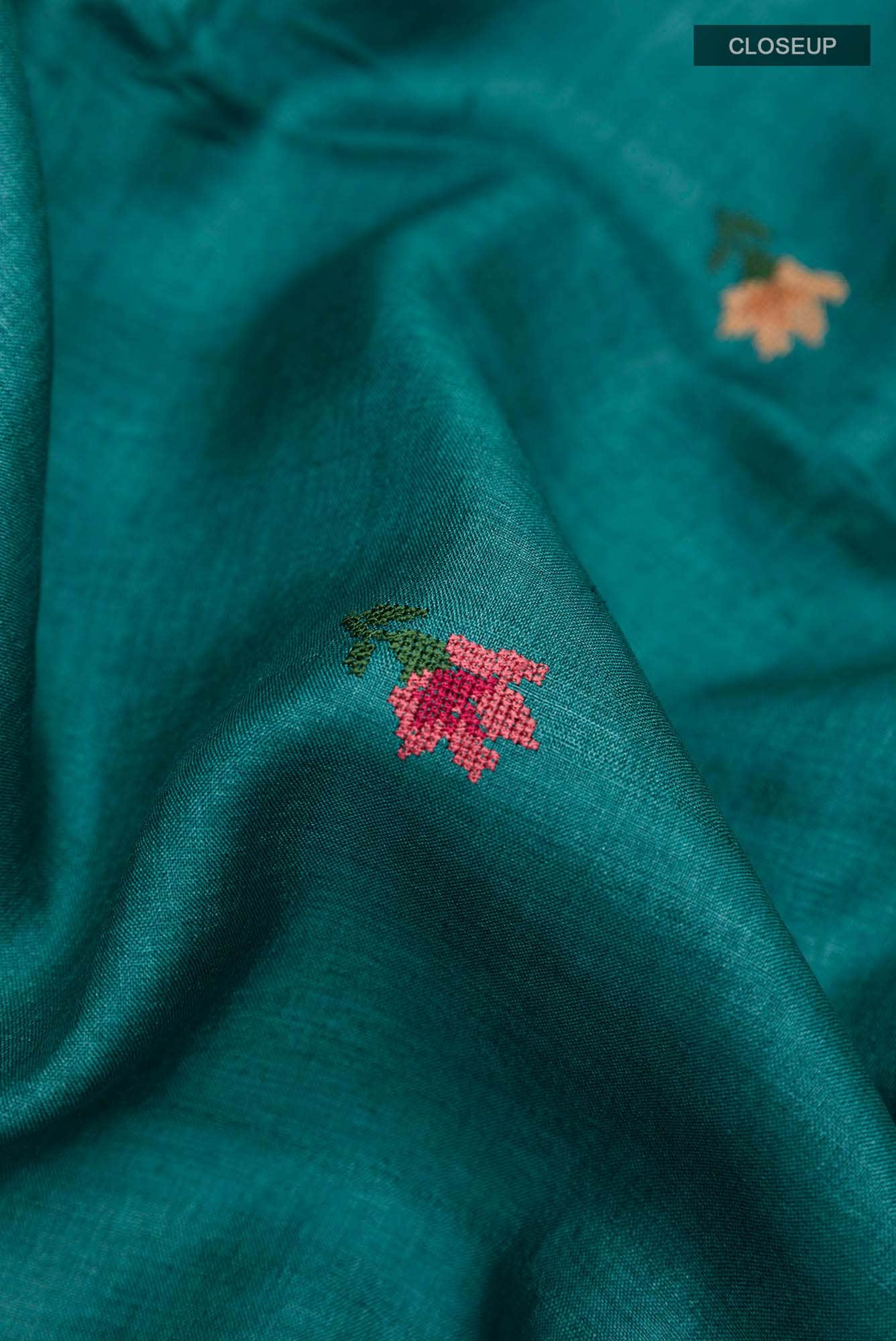 Pista Green Tussar Saree