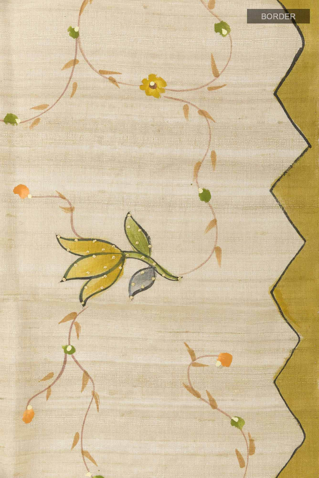 Beige Tussar Saree