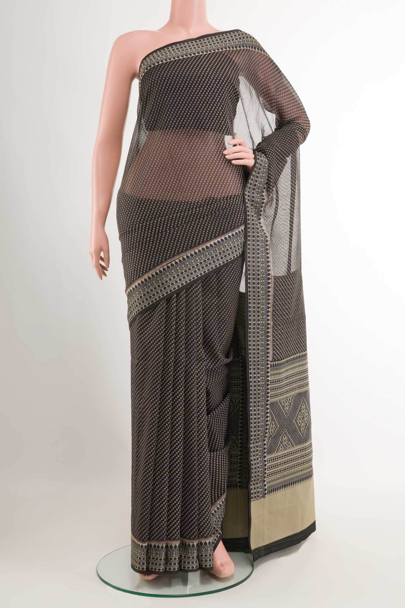 Black Kota Cotton Saree