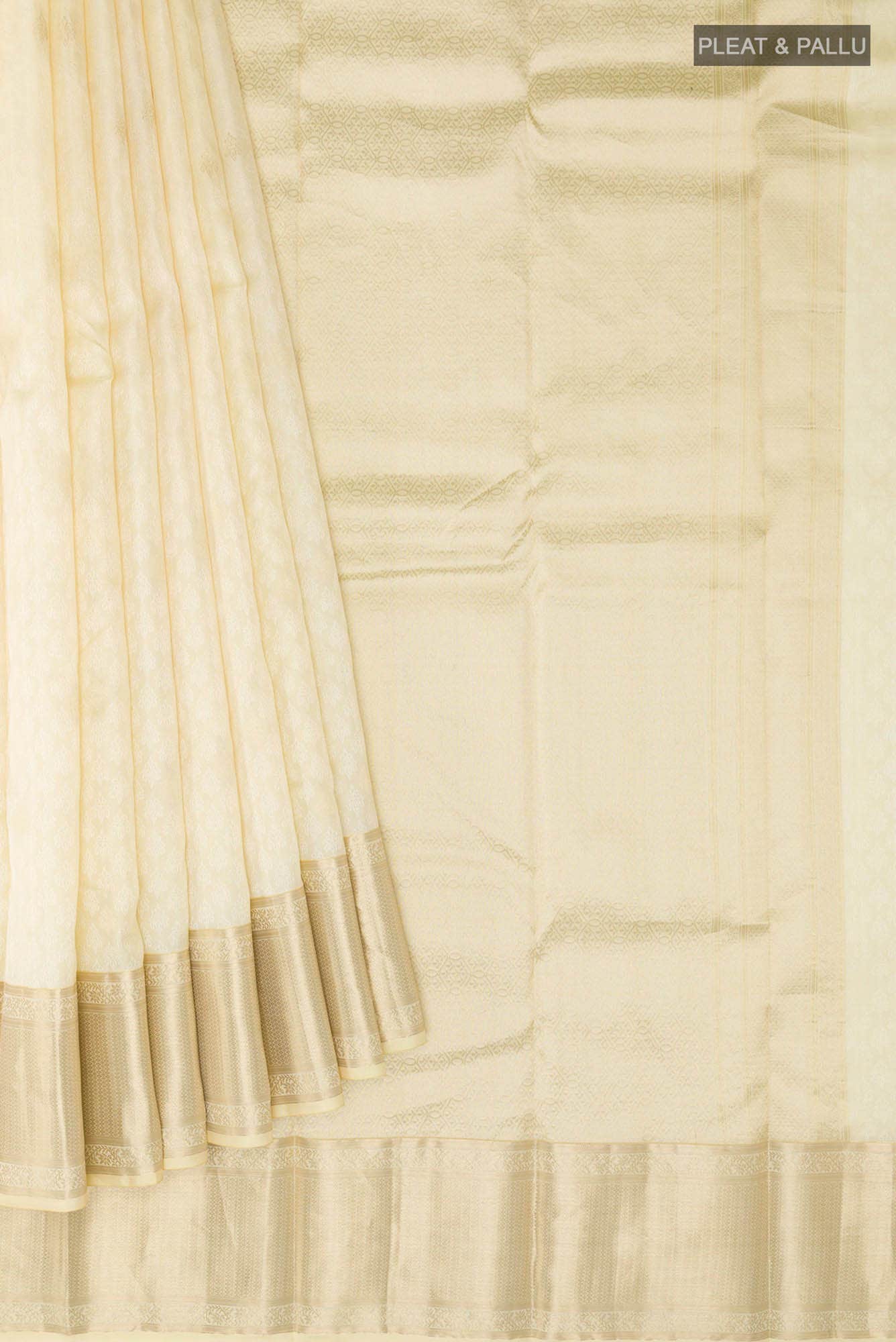 Beige Kanchipuram Saree