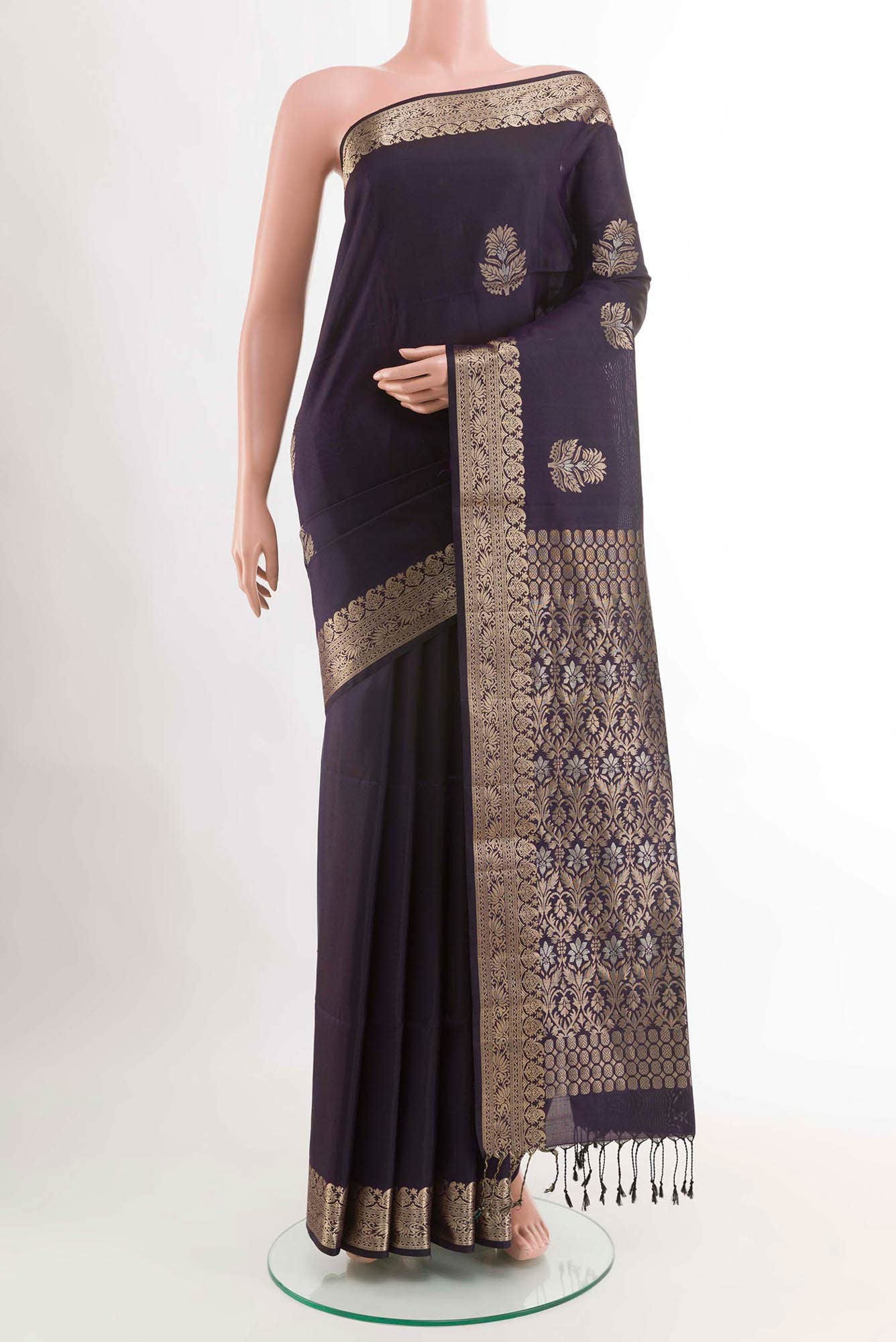 Navy Blue Soft Silk Saree