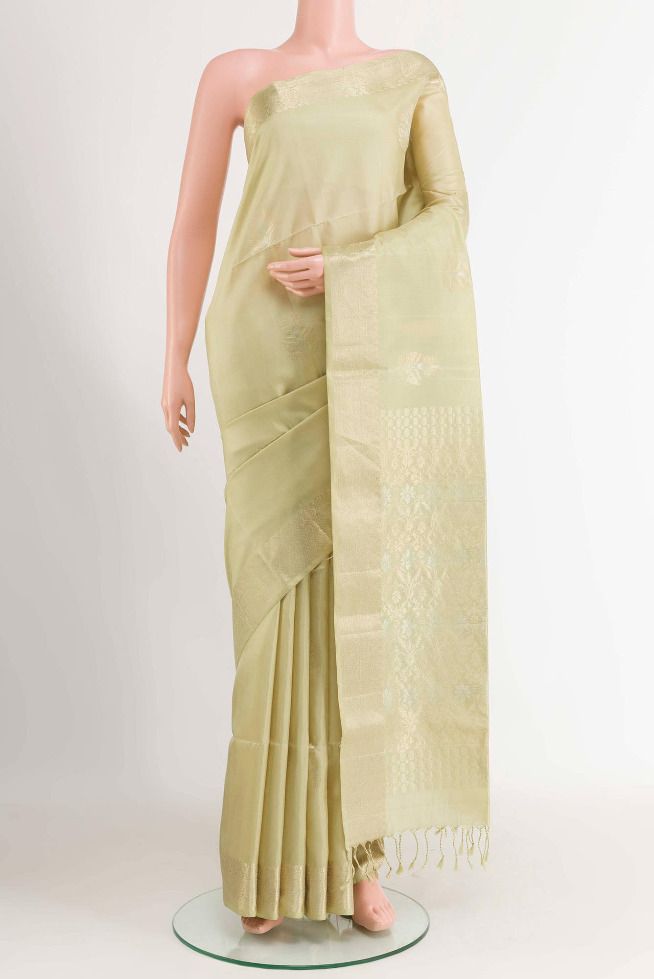 Cream Soft Silk Saree