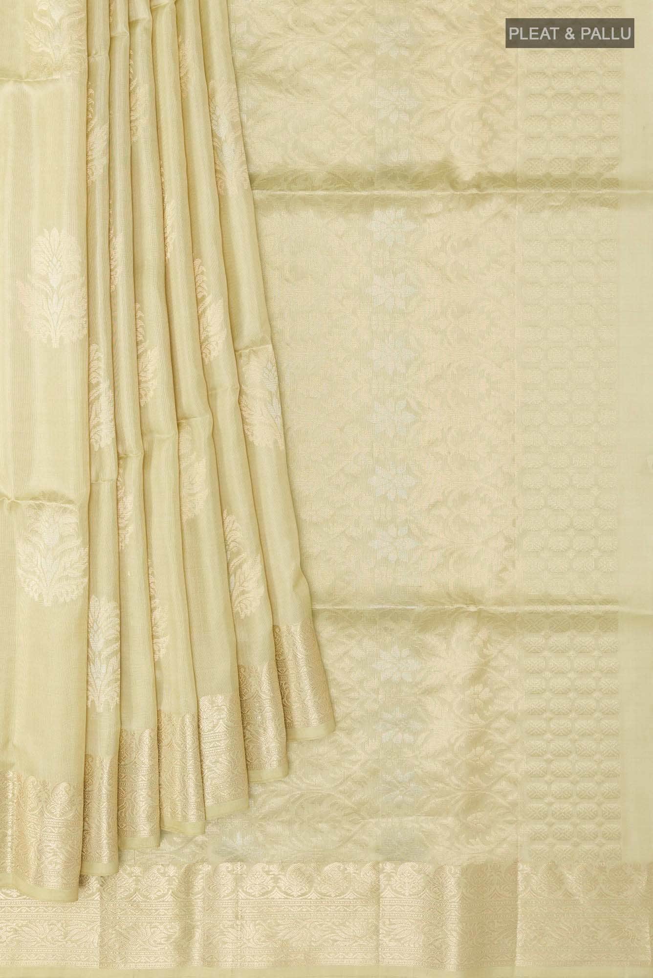 Cream Soft Silk Saree