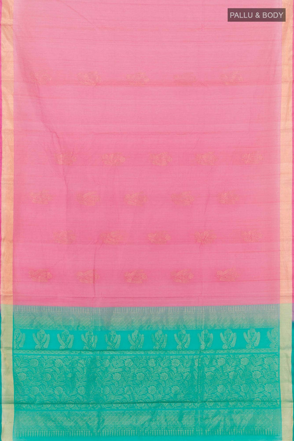 Pink Blended Kora Cotton Saree