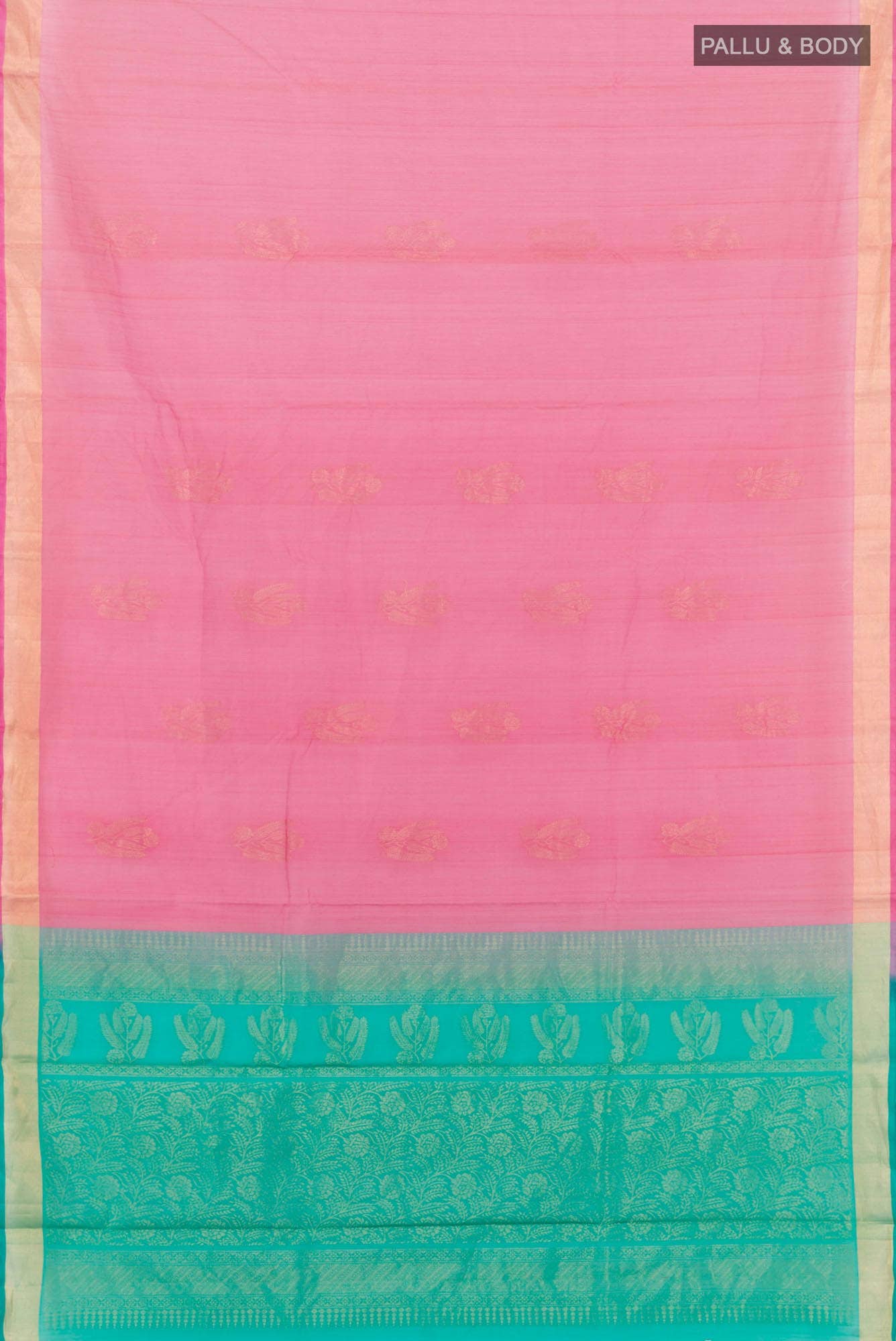 Pink Blended Kora Cotton Saree