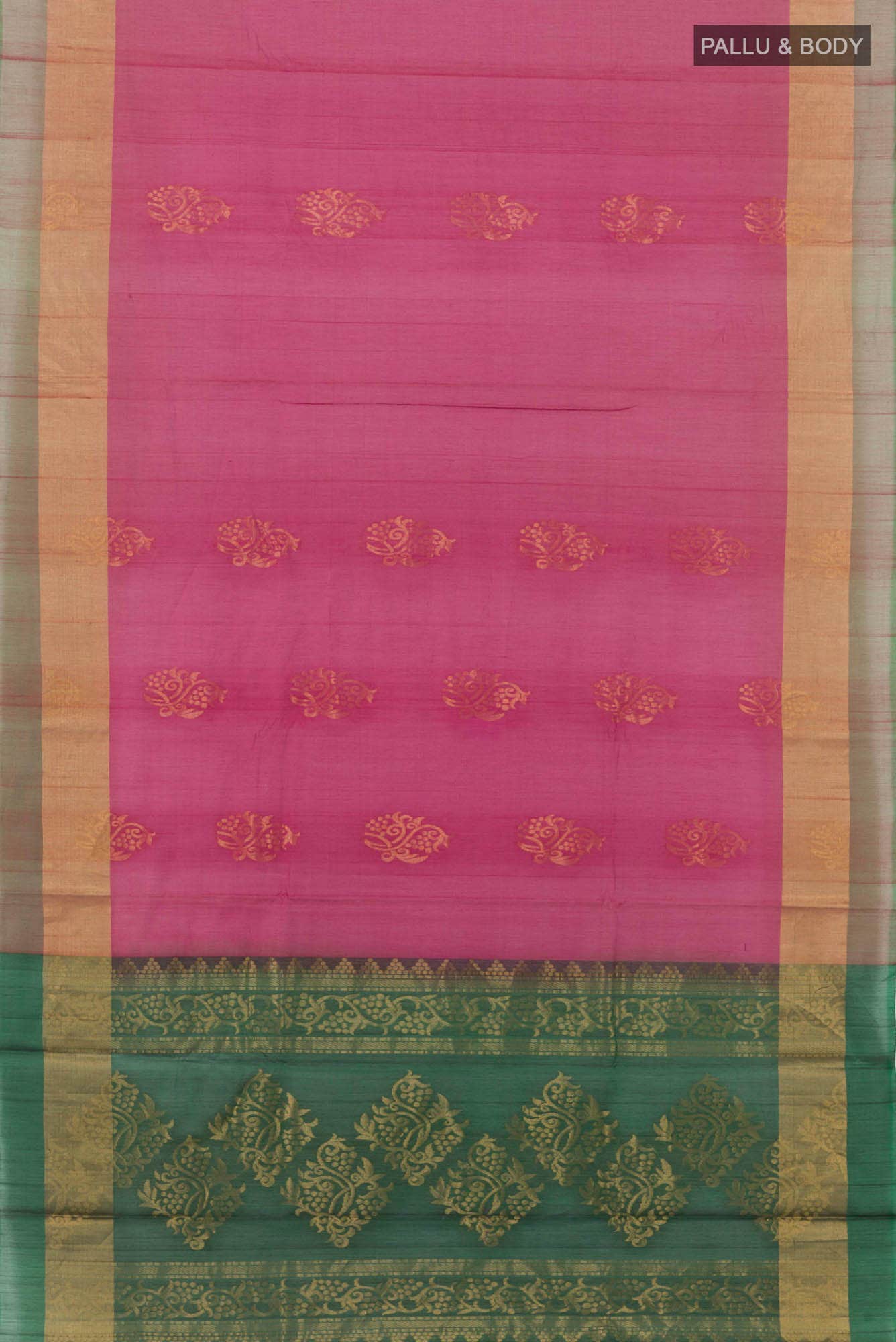 Purple Blended Kora Cotton Saree