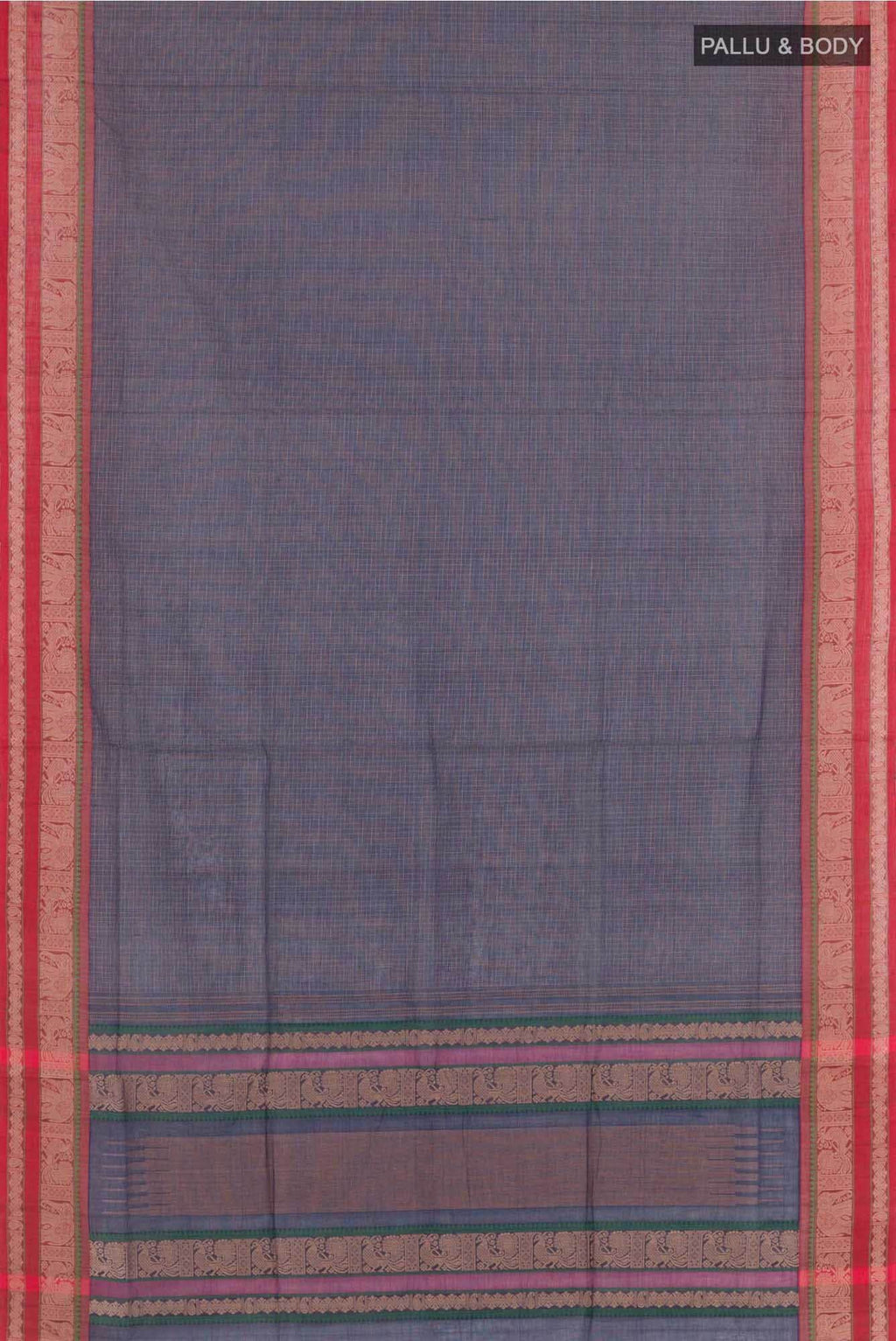 Dark Blue Coimbatore Cotton Saree