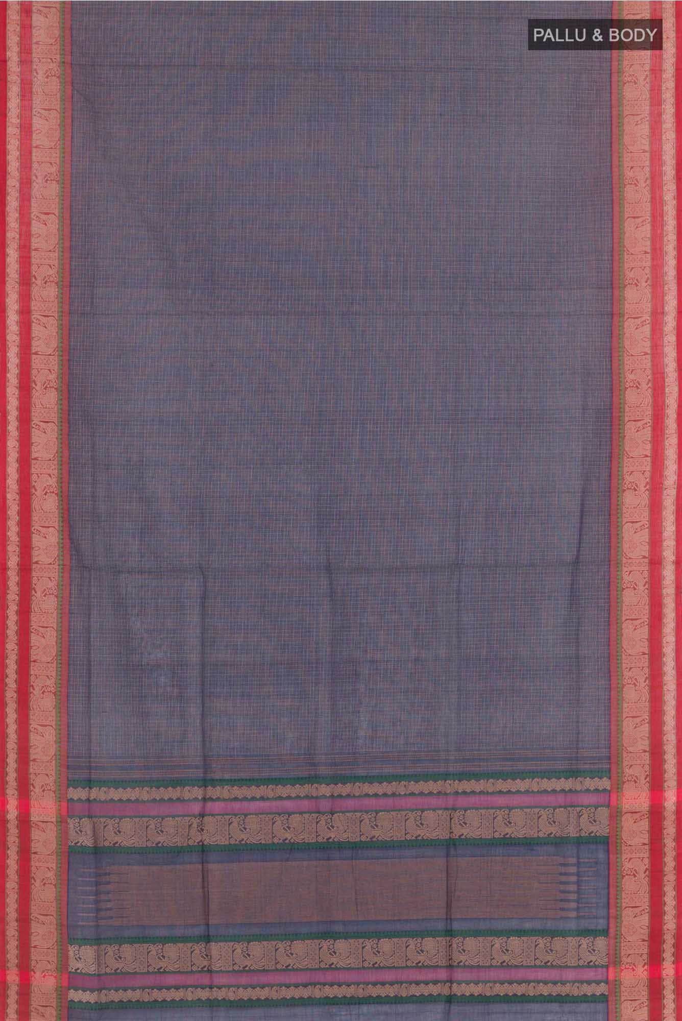 Dark Blue Coimbatore Cotton Saree