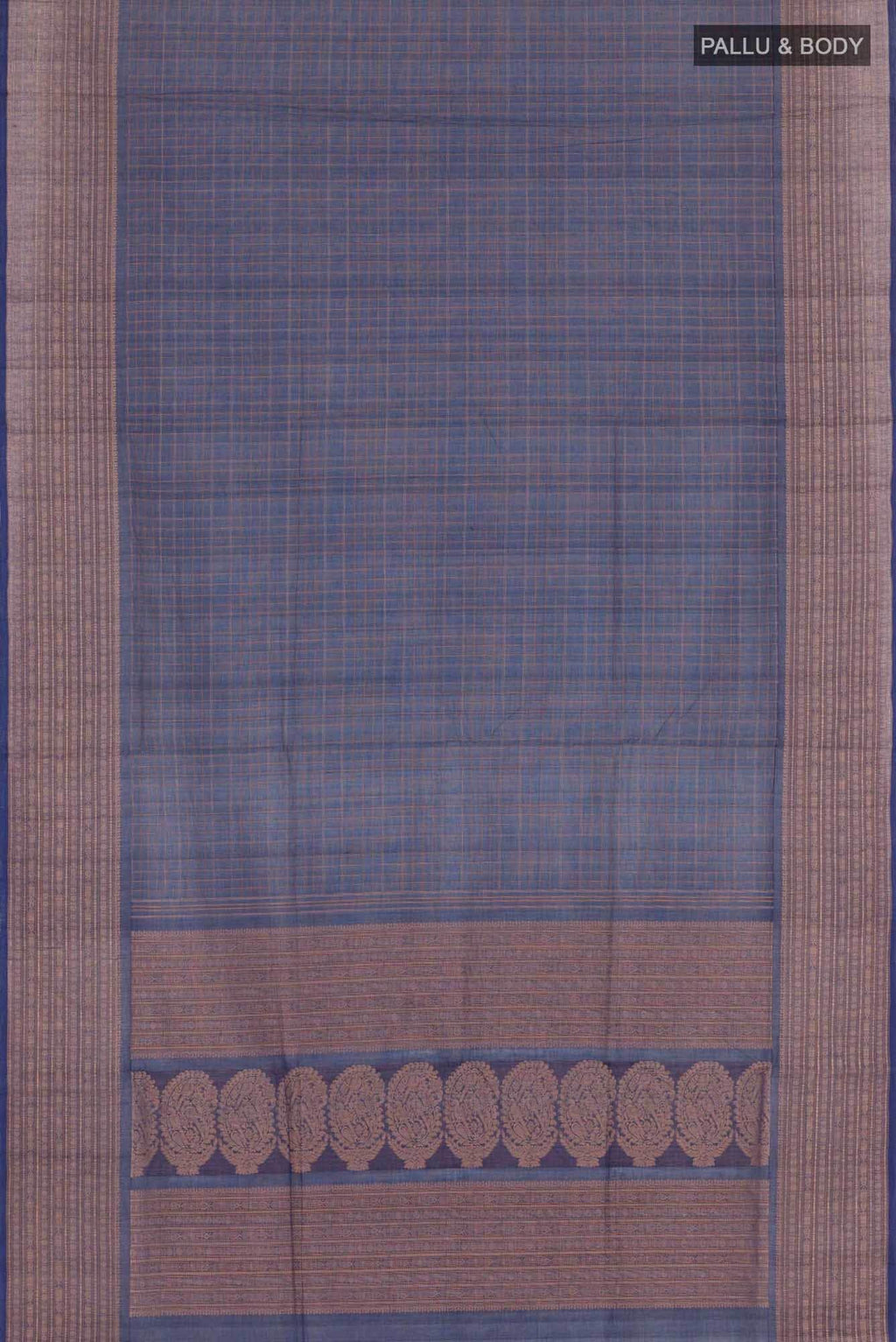 Dark Blue Coimbatore Cotton Saree