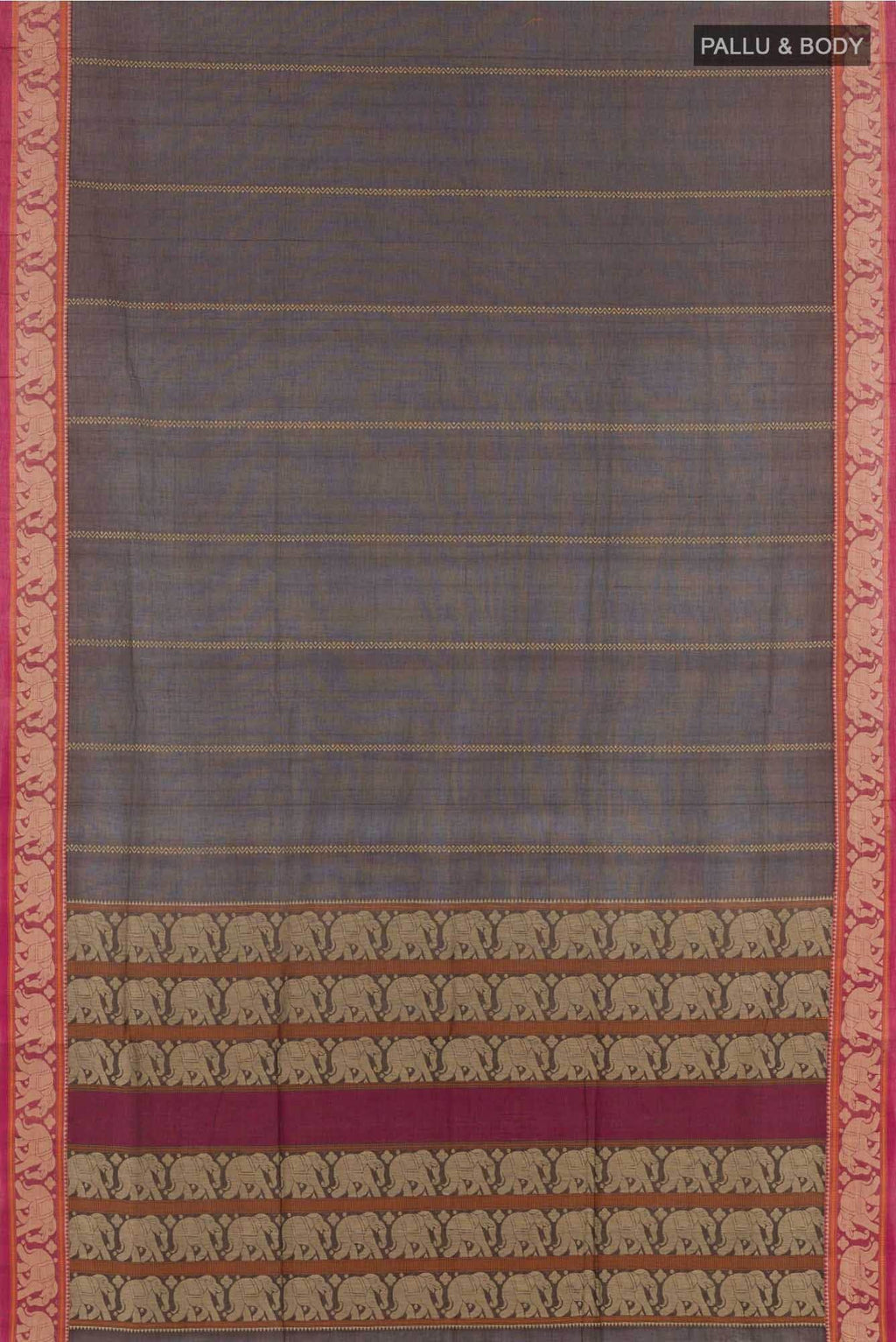 Black Coimbatore Cotton Saree
