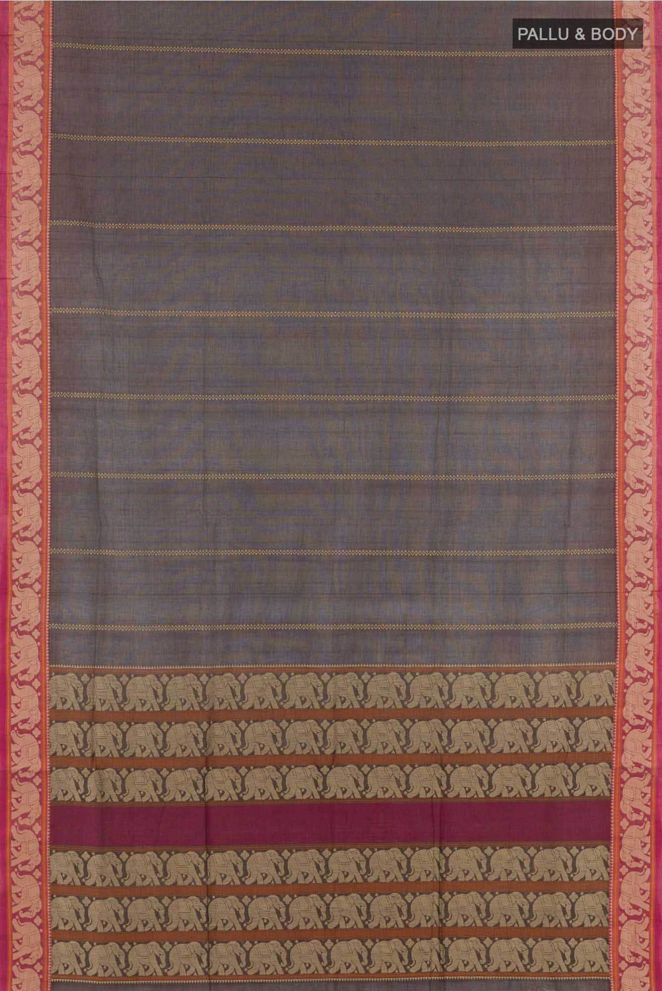 Black Coimbatore Cotton Saree
