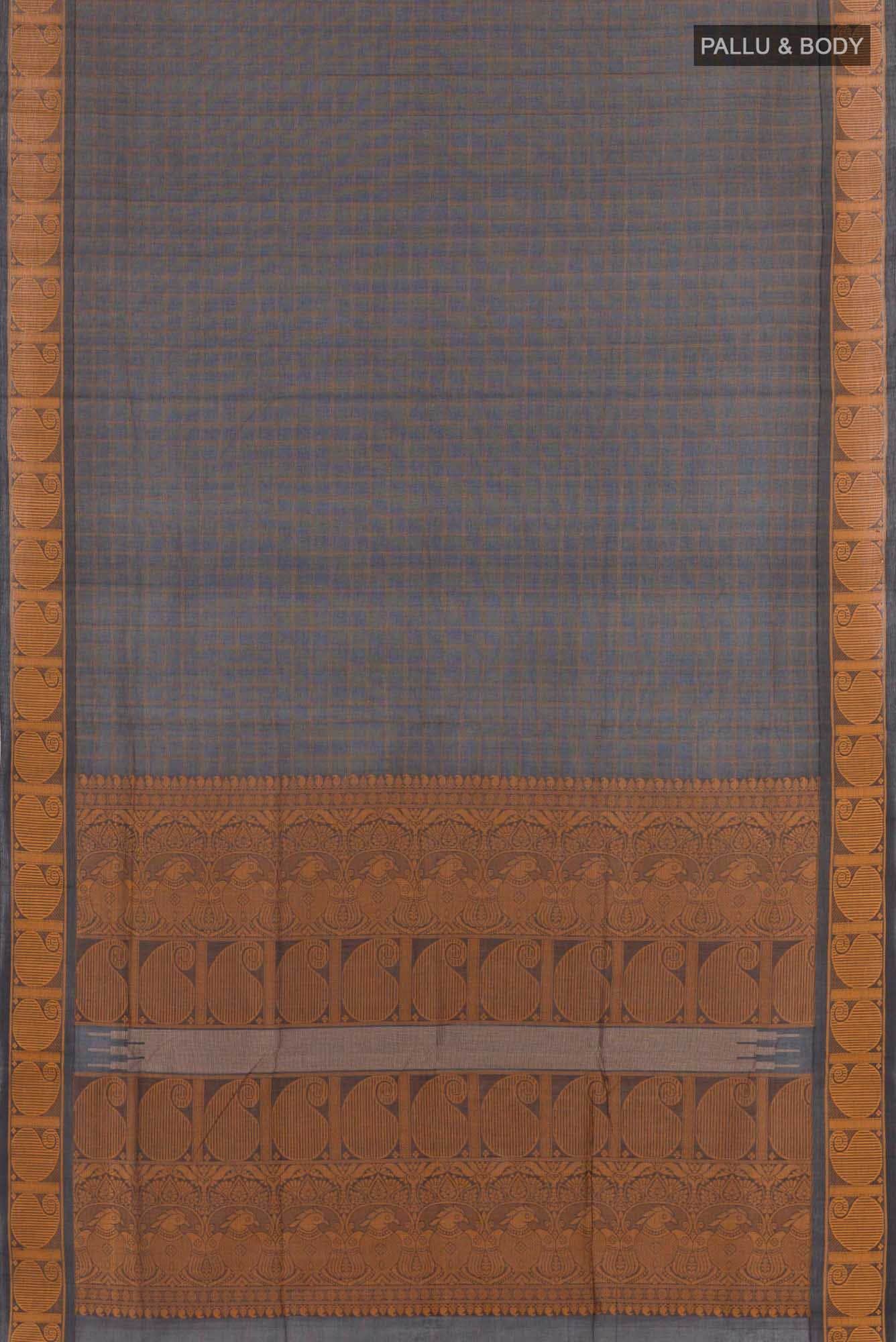 Black Coimbatore Cotton Saree