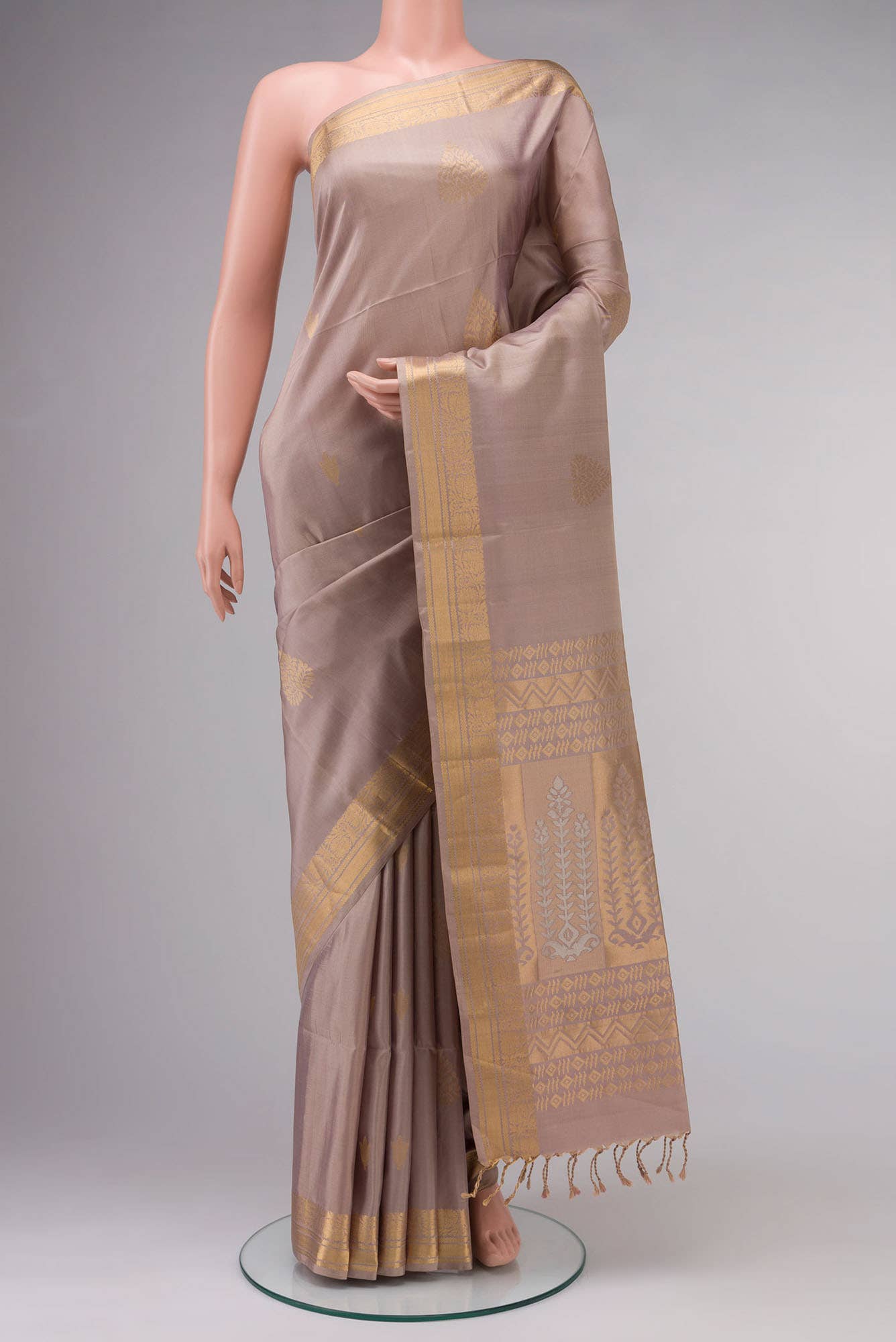 Beige Soft Silk Saree
