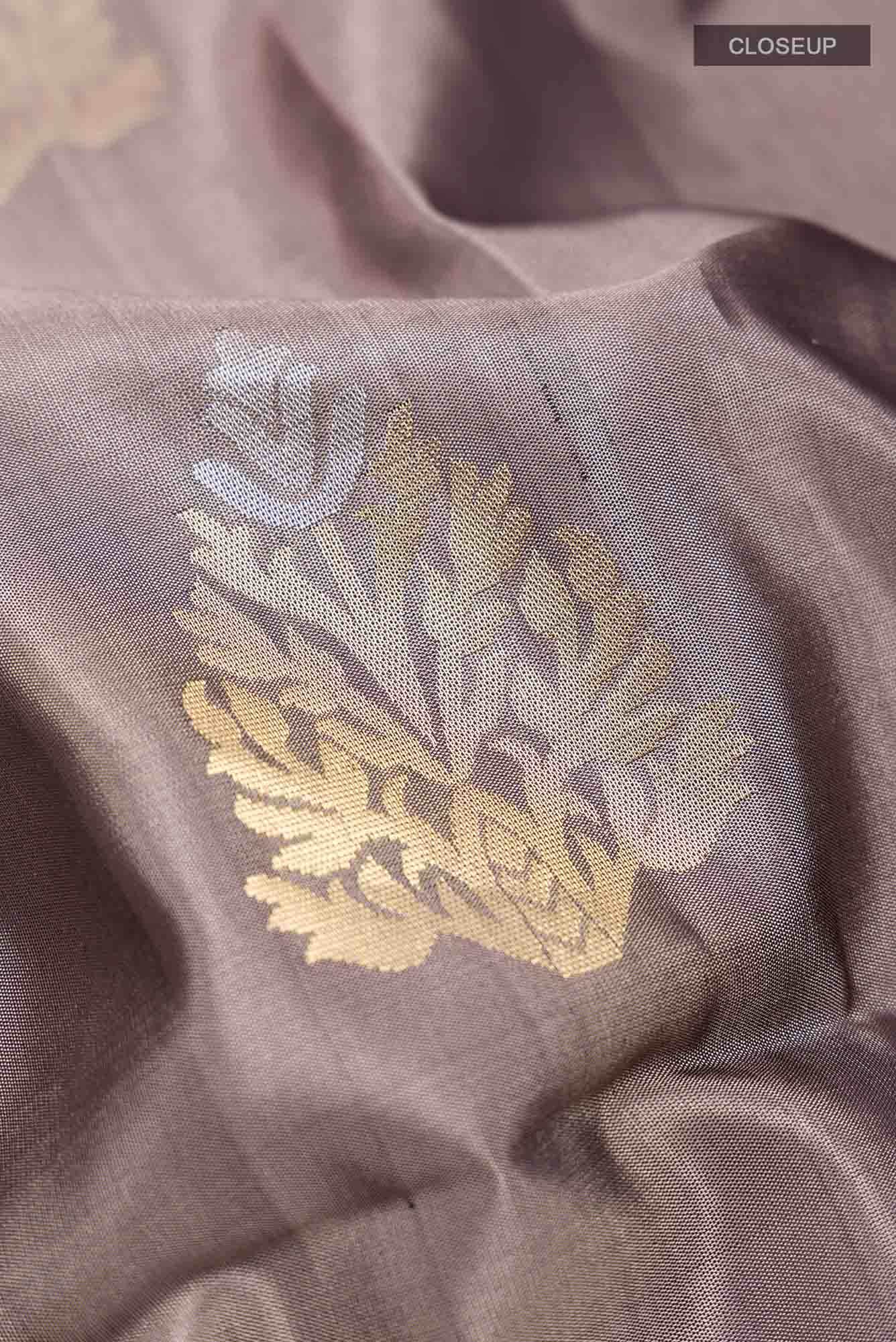 Grey Soft Silk Saree