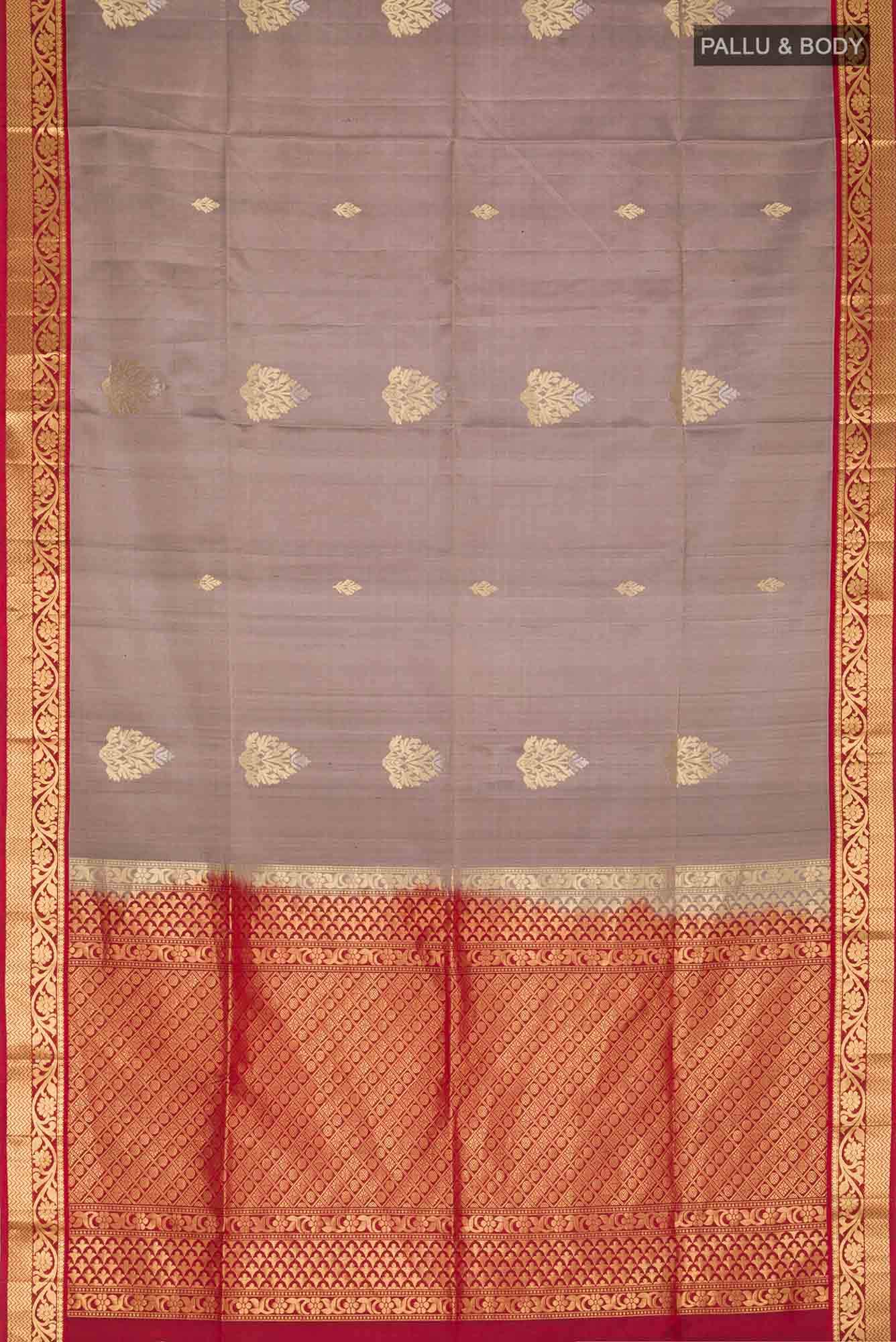 Grey Soft Silk Saree