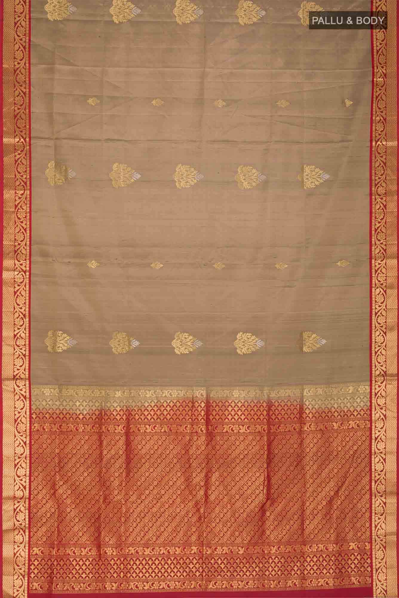 Grey Soft Silk Saree
