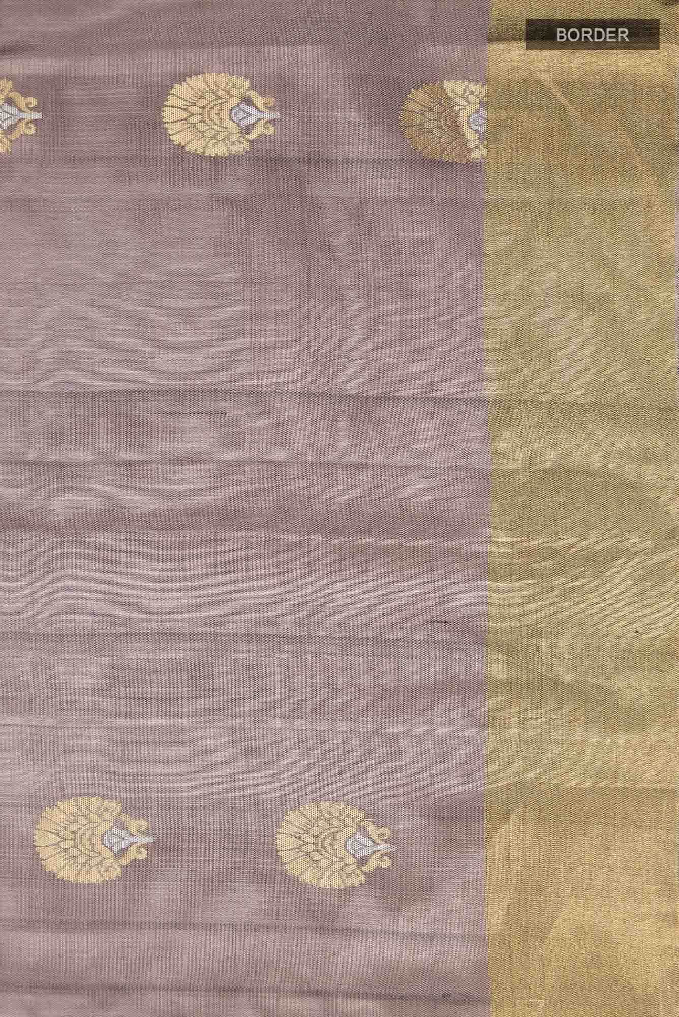 Grey Silk Cotton Saree