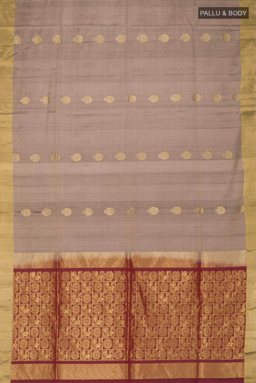Grey Silk Cotton Saree