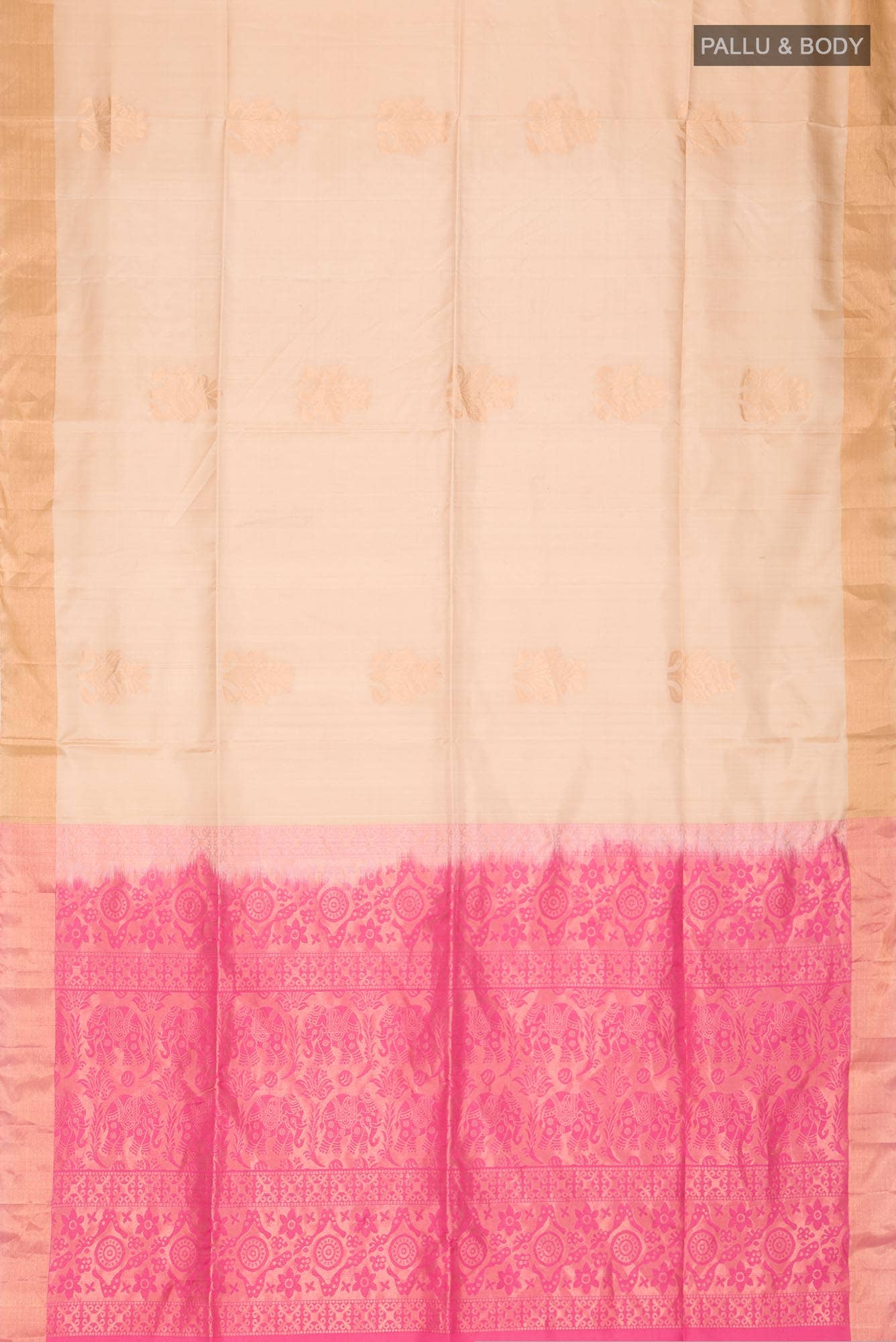 Beige Soft Silk Saree