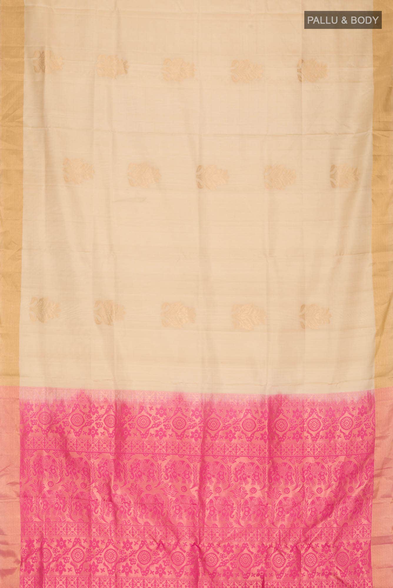 Beige Soft Silk Saree