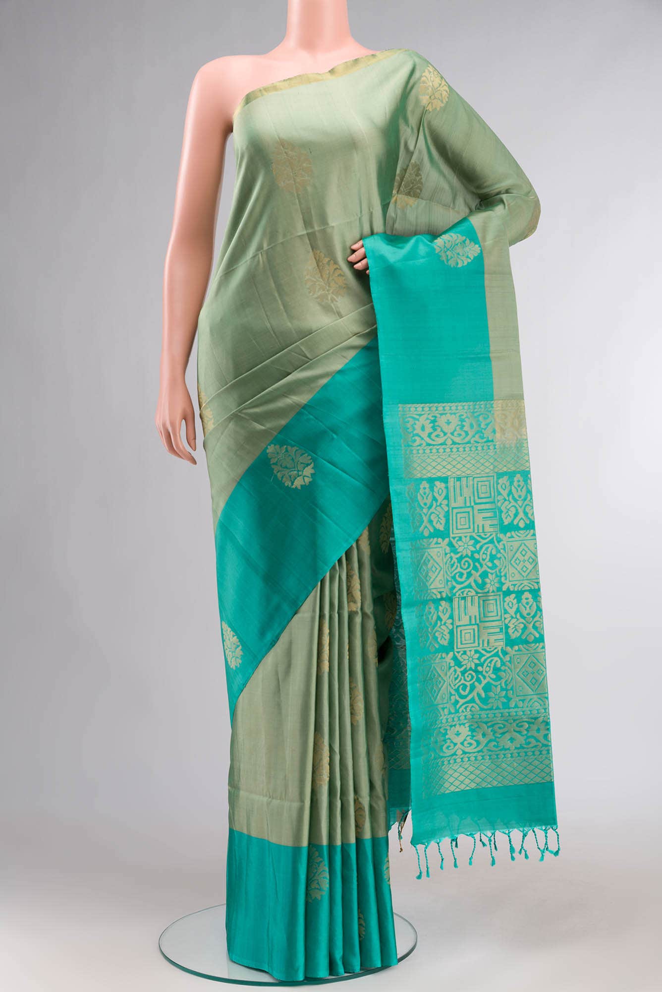 Green Silk Cotton Saree