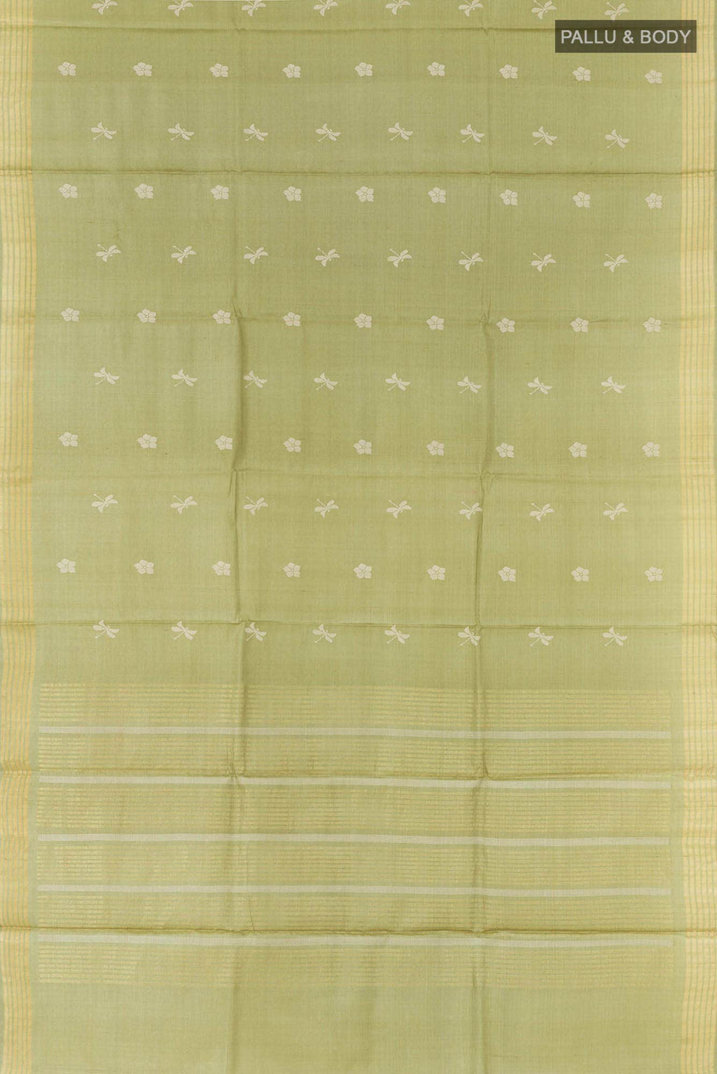 Light Green Tussar Saree