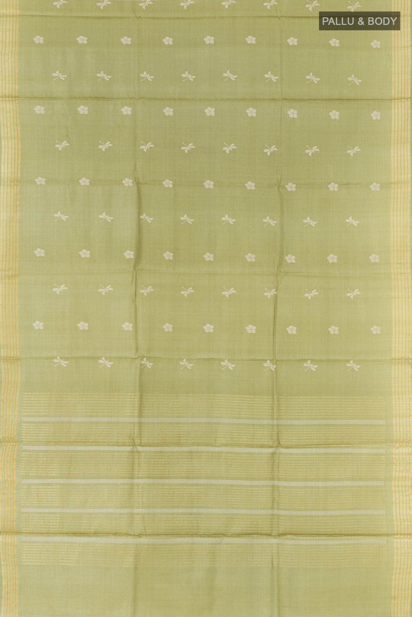 Light Green Tussar Saree