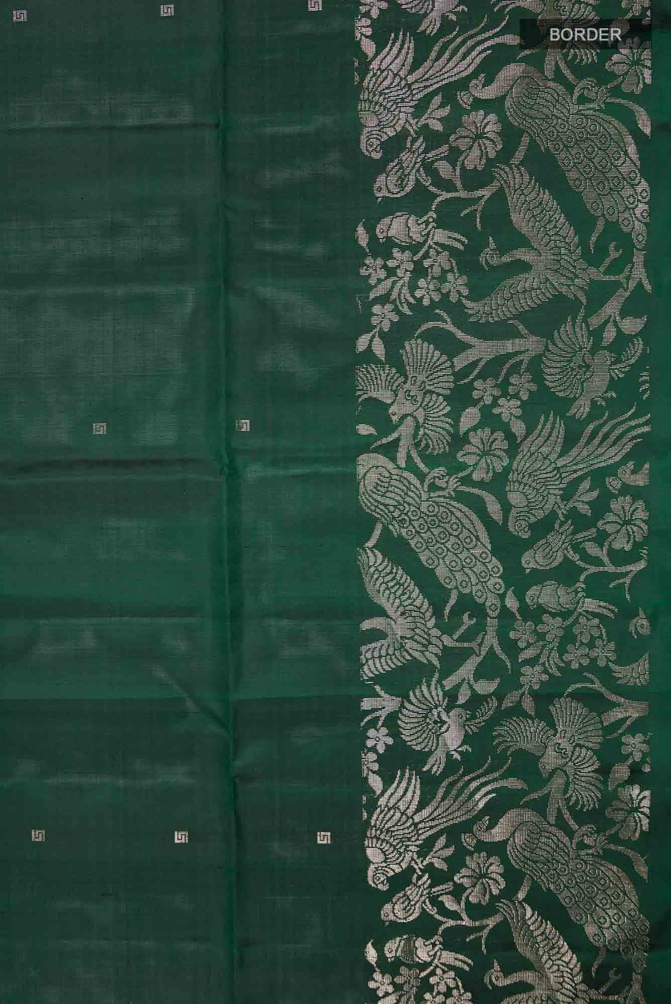 Bottle Green Soft Silk Saree