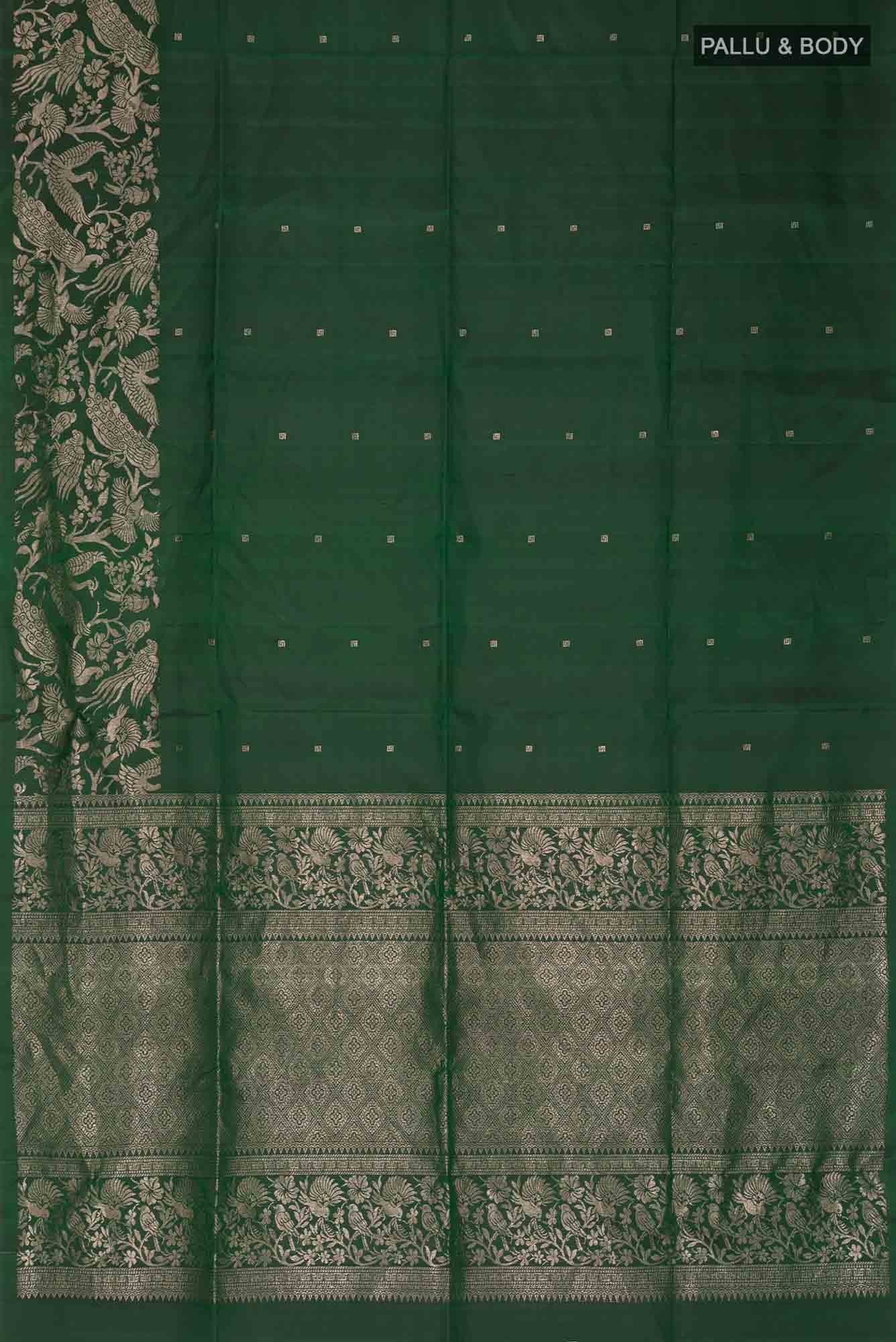 Bottle Green Soft Silk Saree