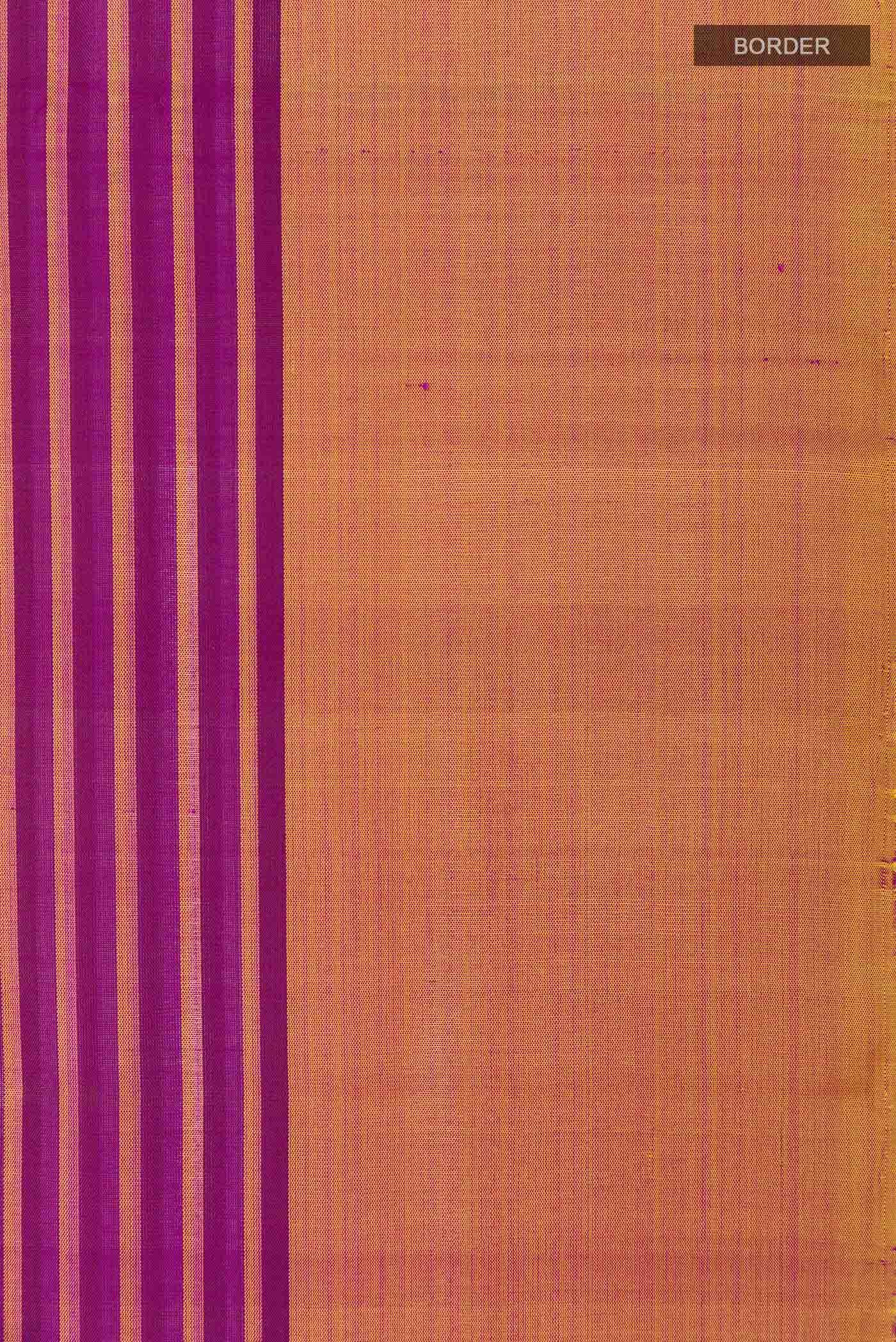 Purple Kanchipuram Silk Nine Yards Saree