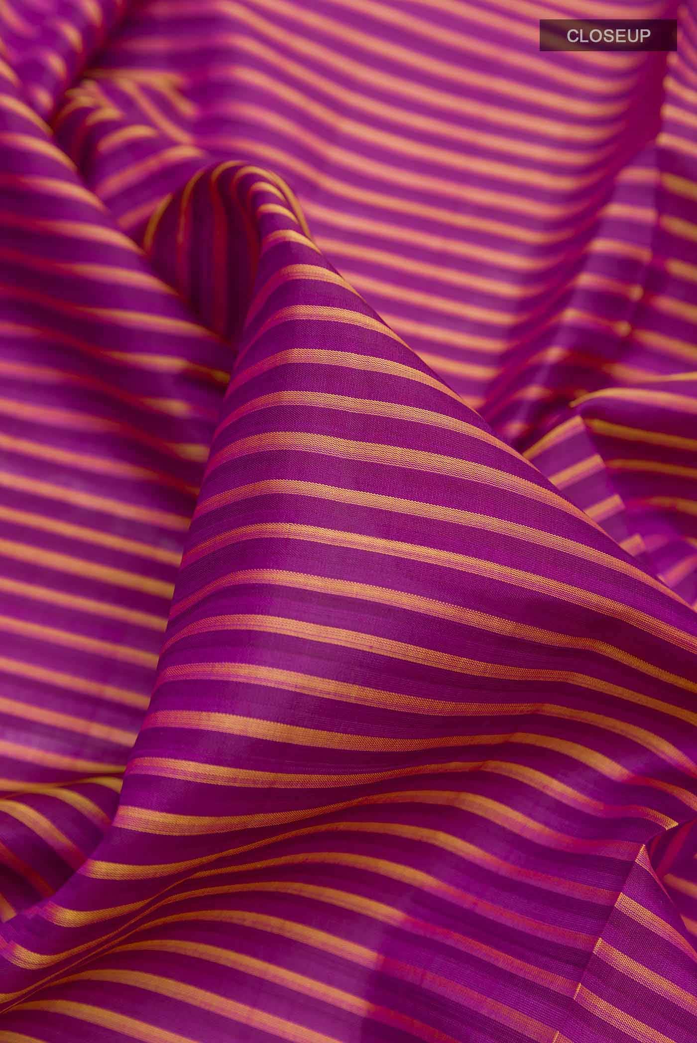 Purple Kanchipuram Silk Nine Yards Saree