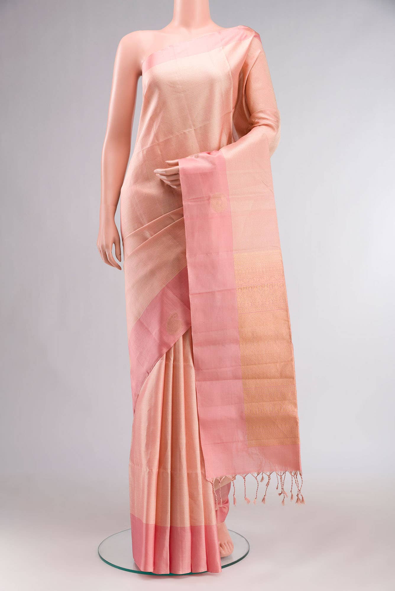 Peach Soft Silk Saree