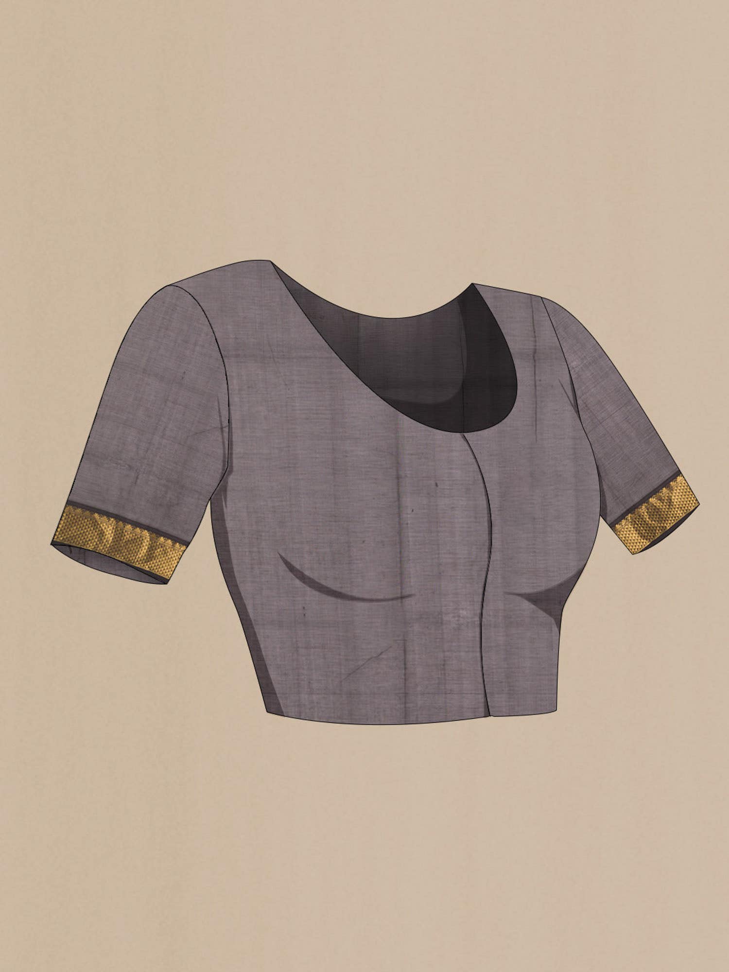 Grey Silk Cotton Saree