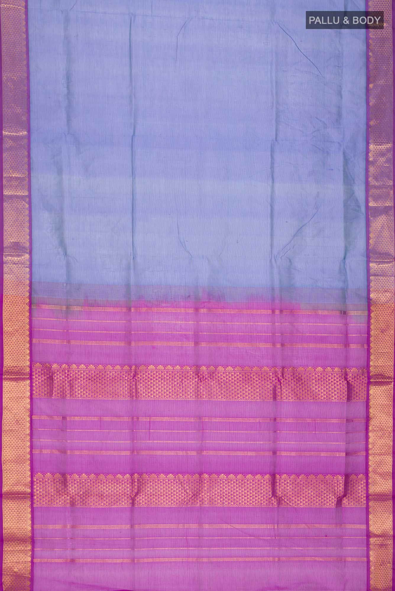Blue Silk Cotton Saree