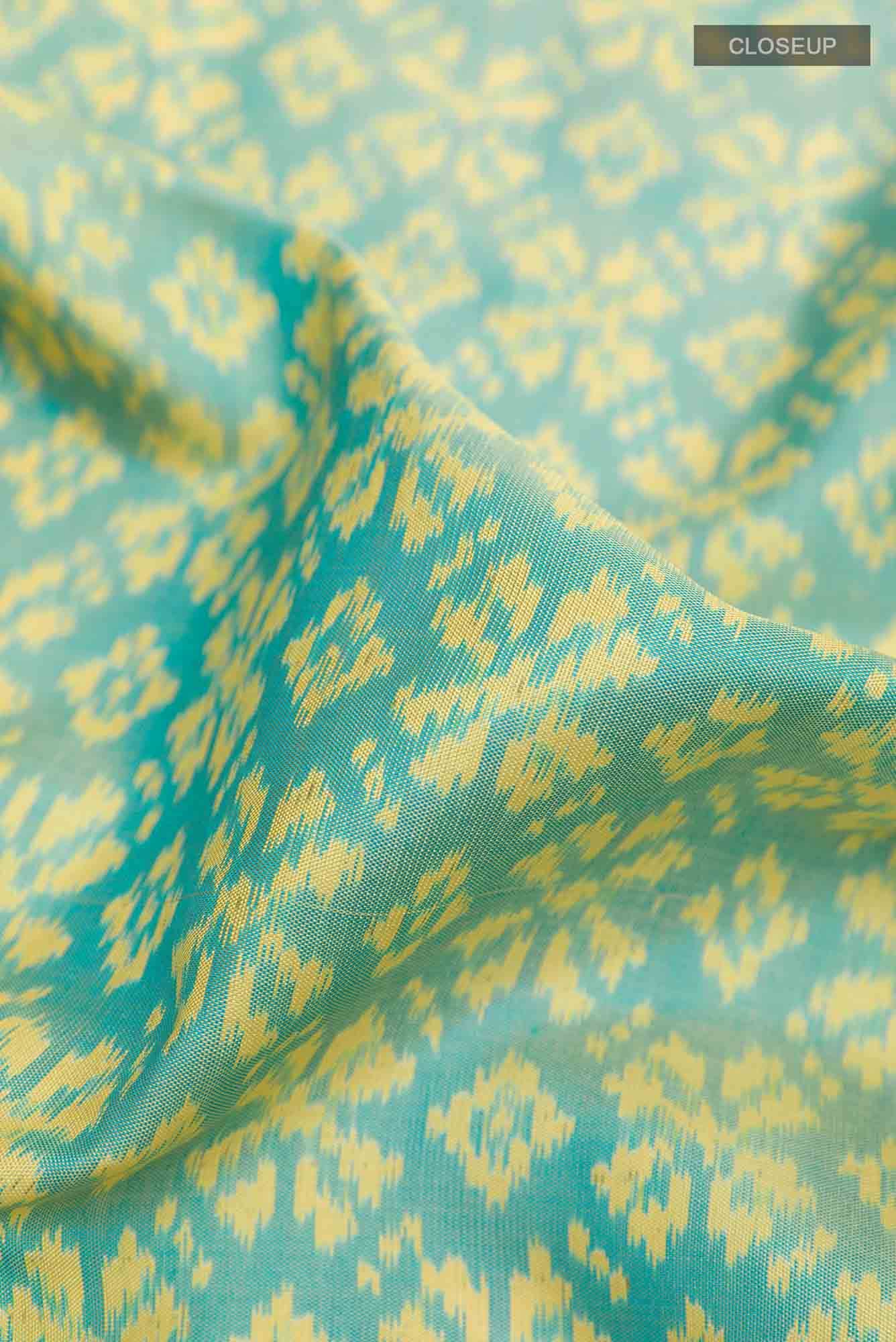 Sea Green Rajkot Patola Silk Saree