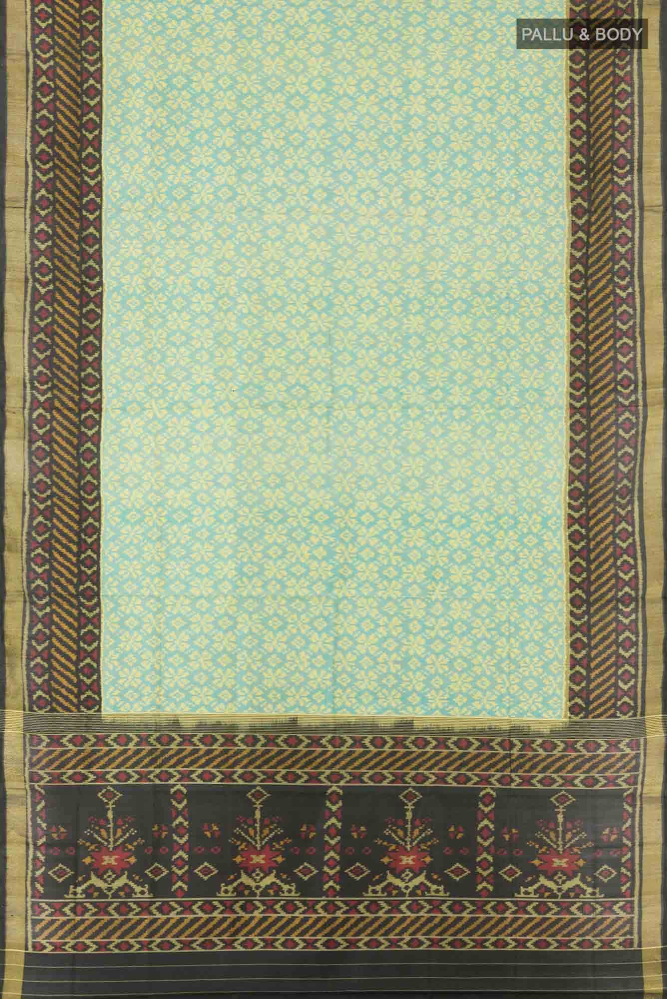 Sea Green Rajkot Patola Silk Saree