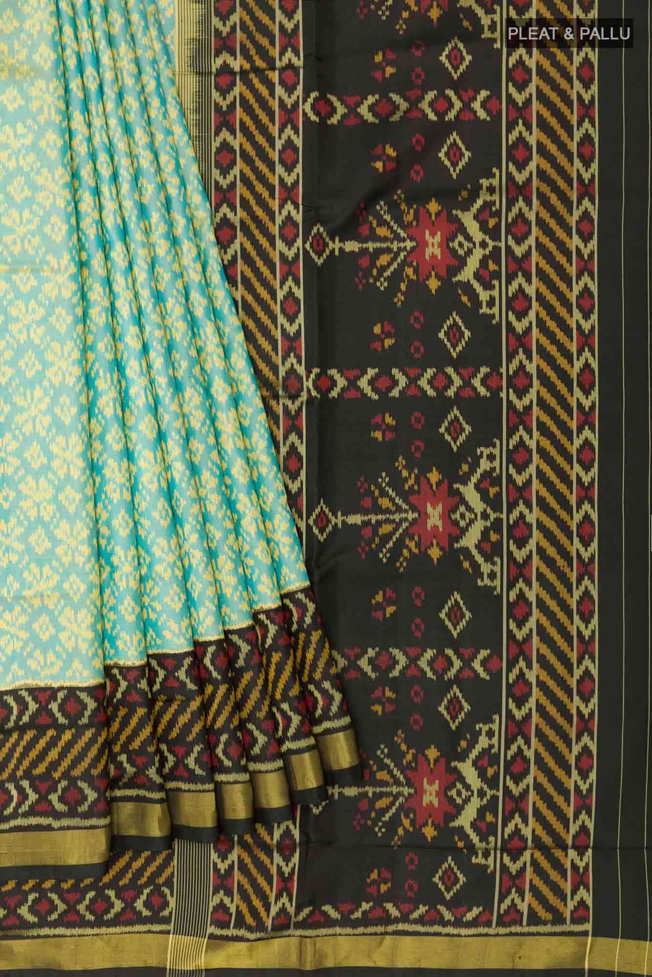 Sea Green Rajkot Patola Silk Saree