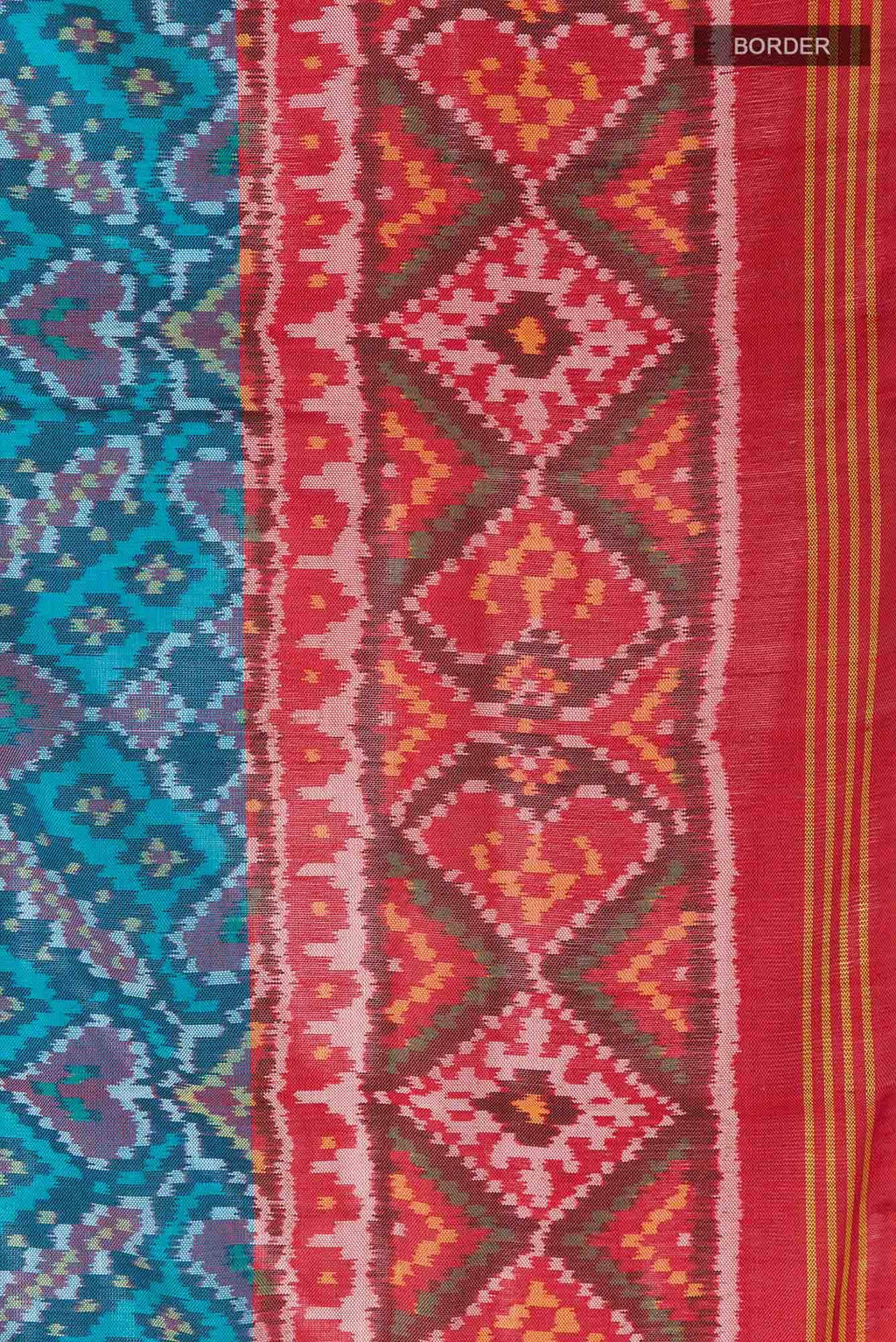Sky Blue Rajkot Patola Silk Saree