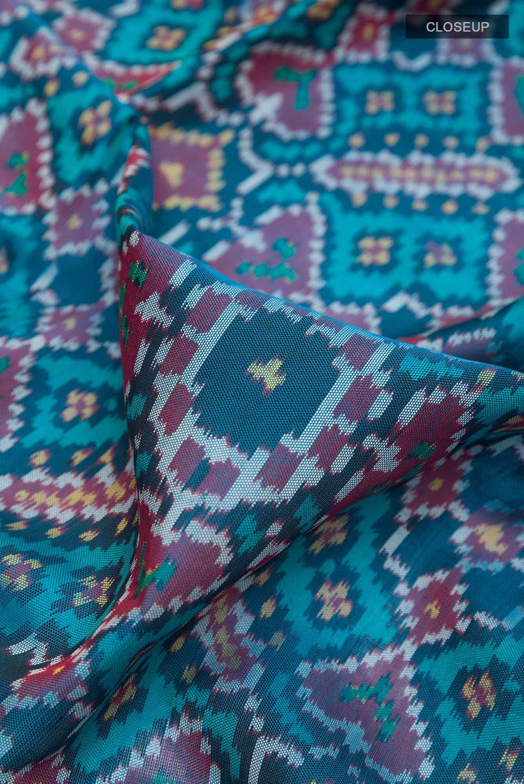 Sky Blue Rajkot Patola Silk Saree