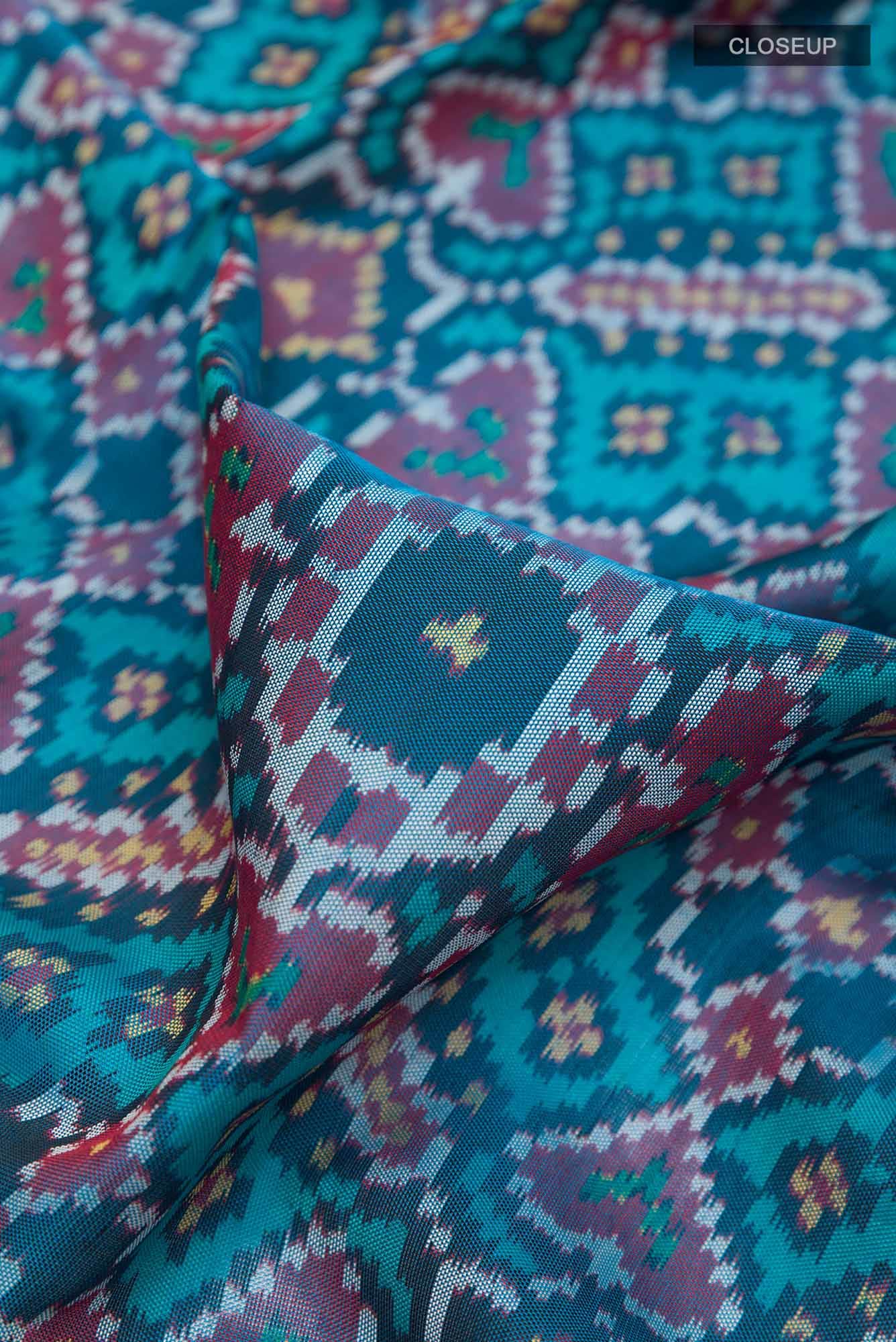 Sky Blue Rajkot Patola Silk Saree
