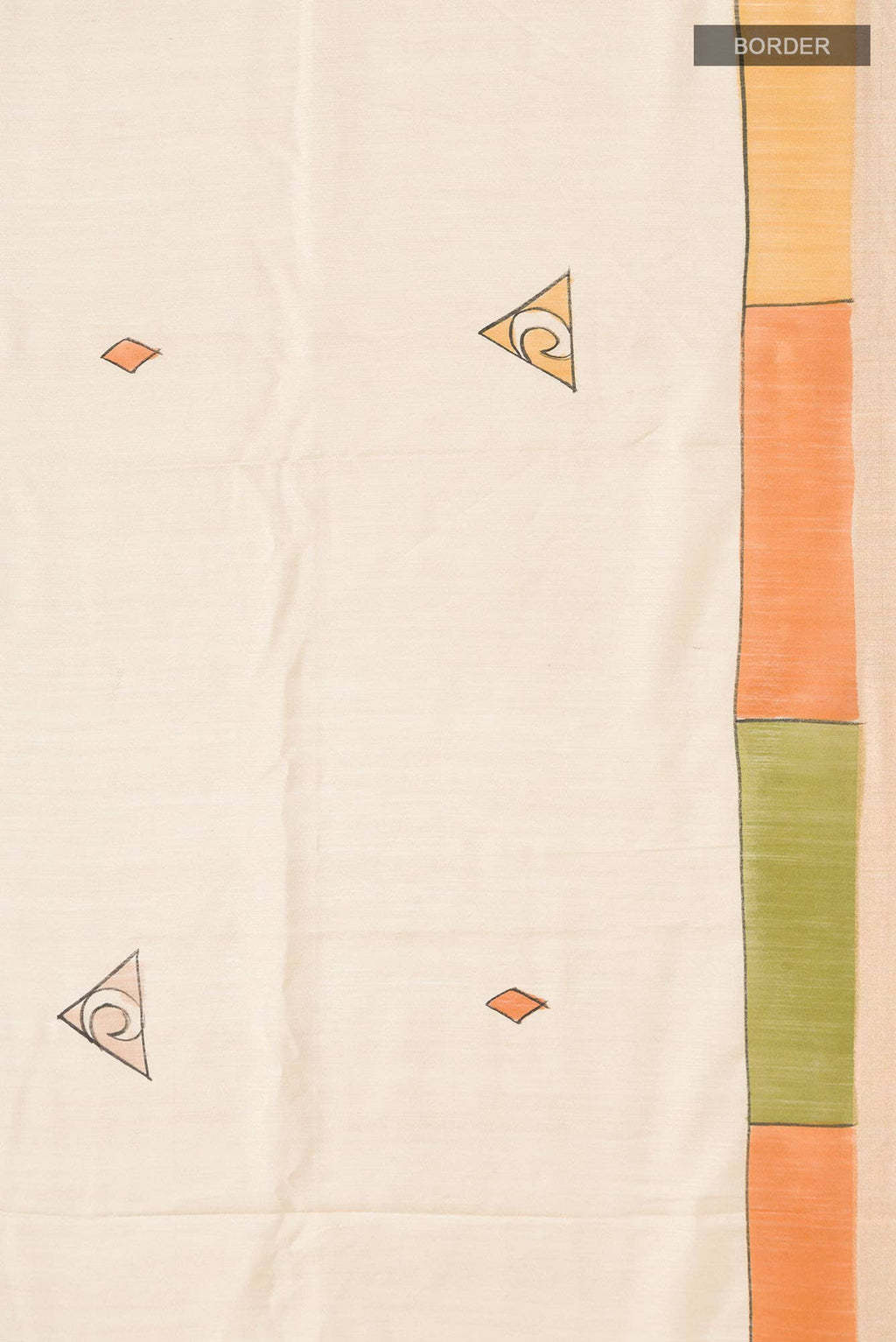 Beige Bhagalpuri Tussar Silk Saree