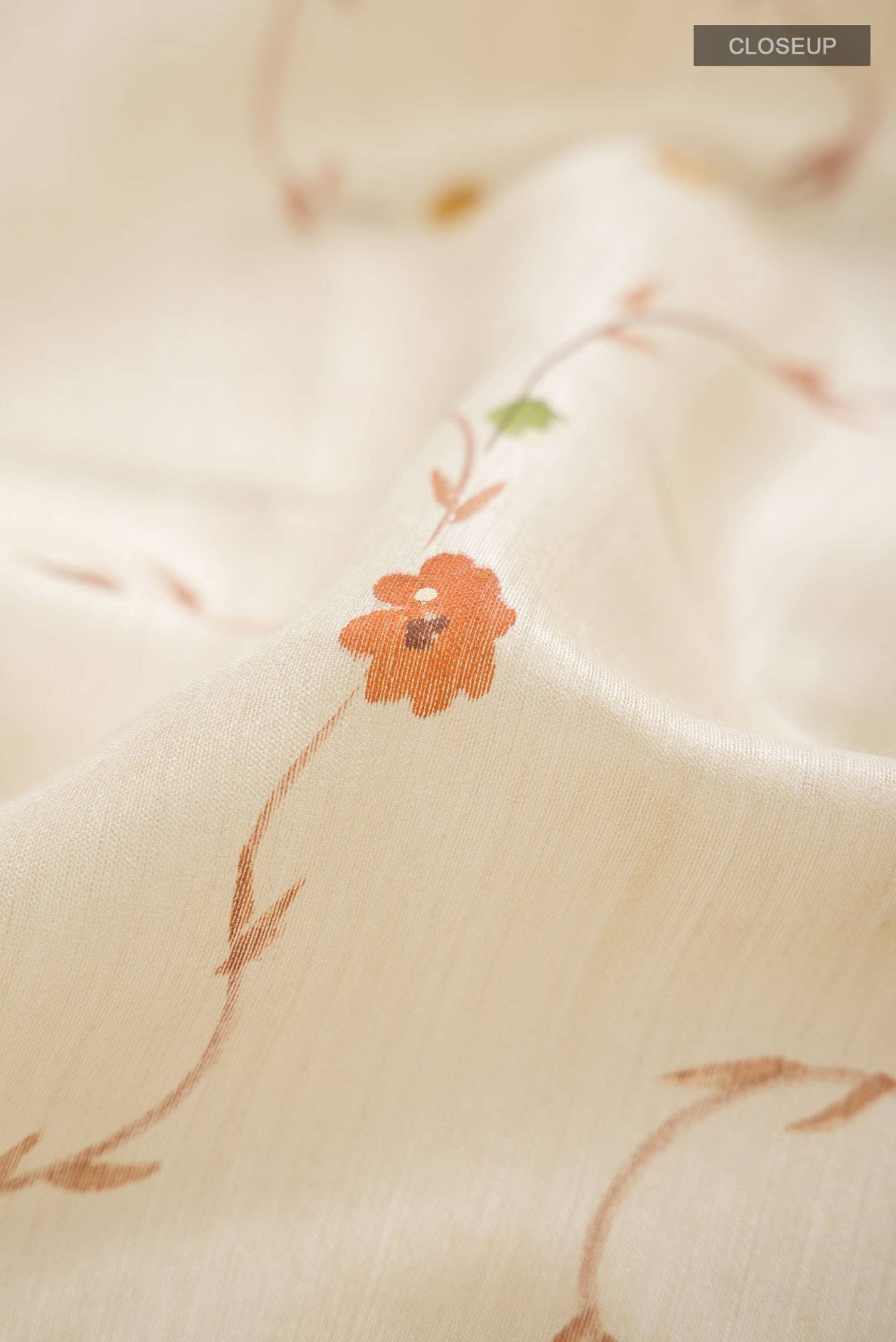 Beige Bhagalpuri Tussar Silk Saree