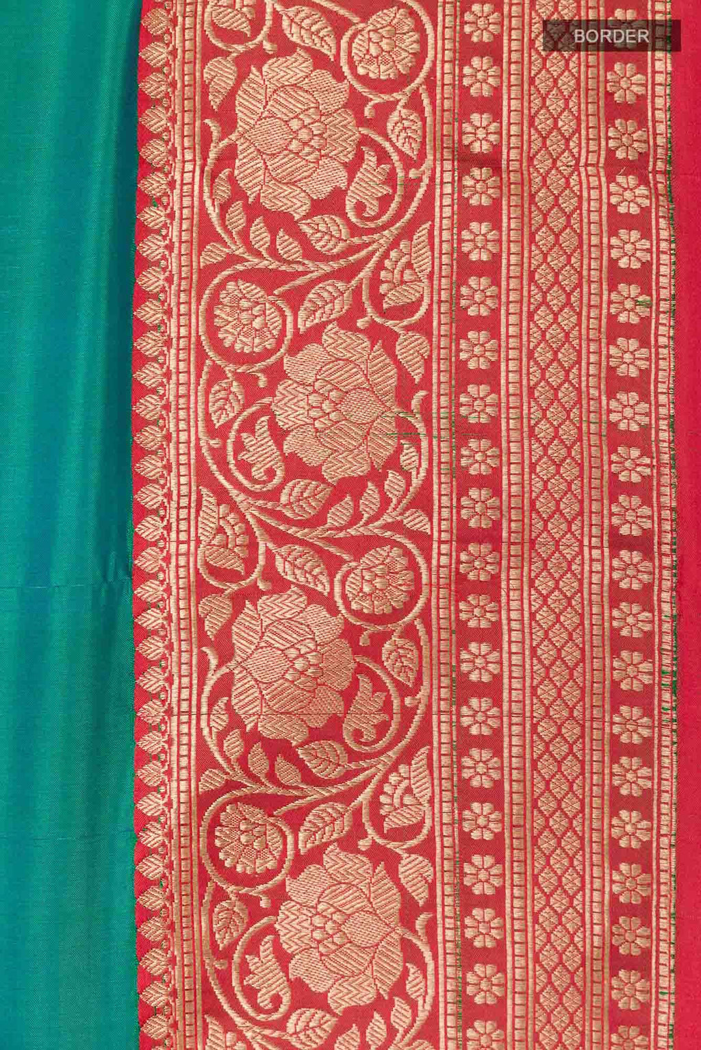 Peacock Blue Banarasi Katan Silk Saree