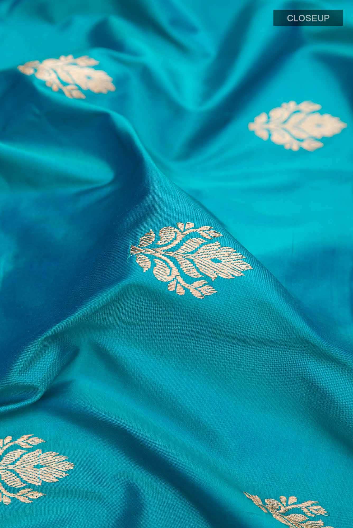 Blue Banarasi Silk Saree